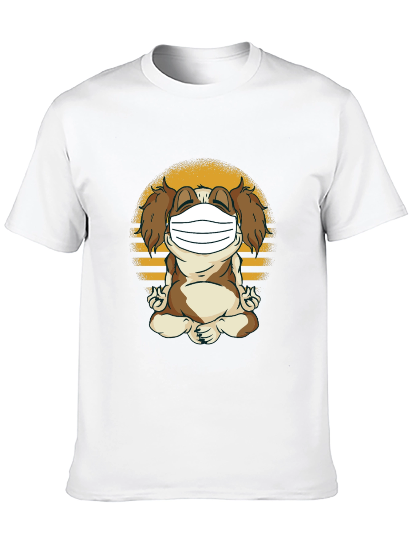 Dog in Mask T-Shirt: Meditating Canine Tee