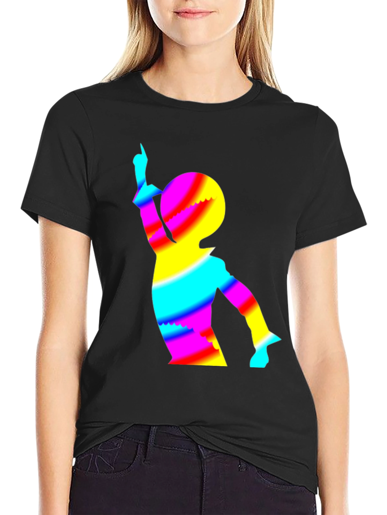 Retro Rainbow Dancer Graphic Tee