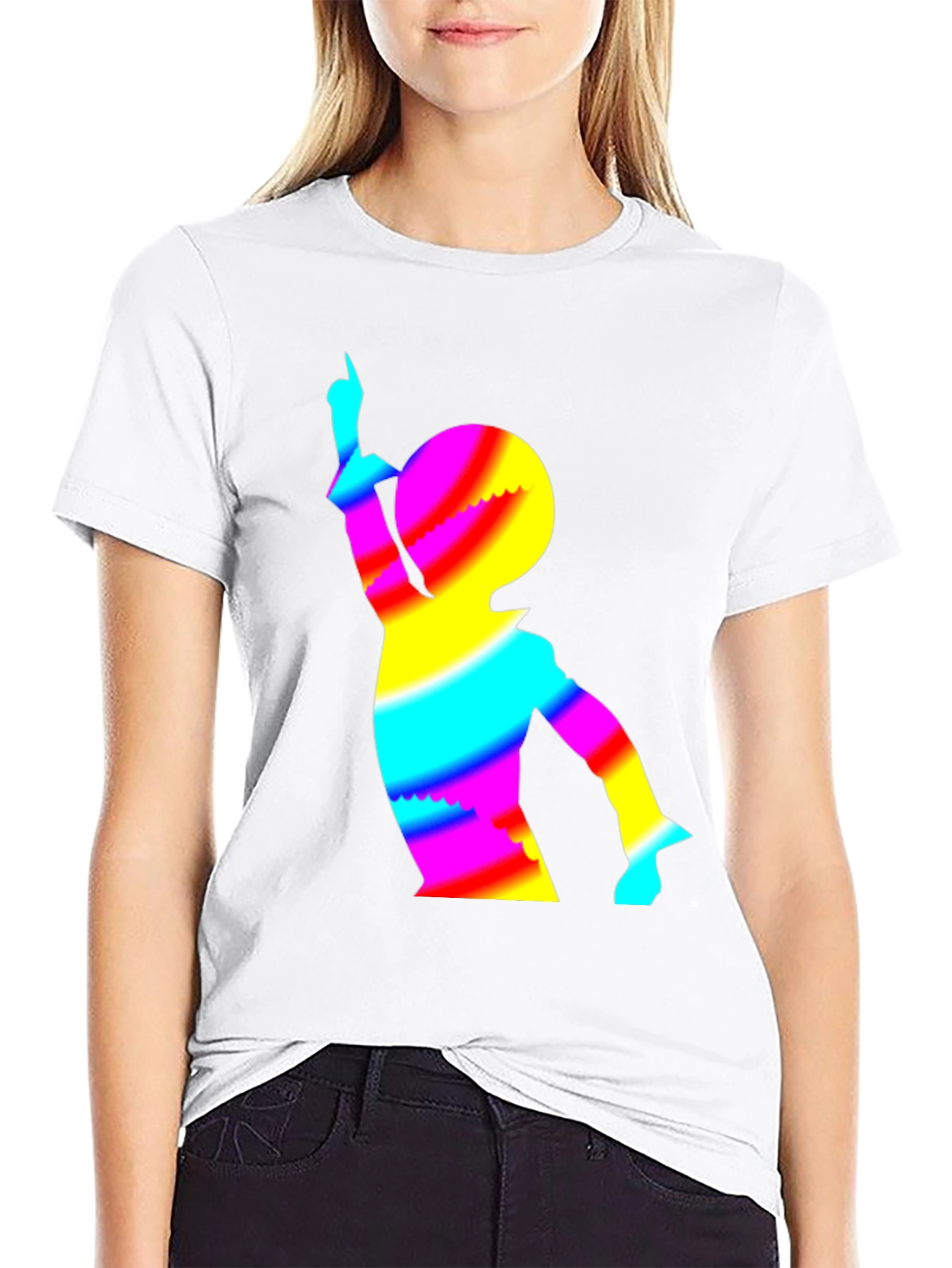 Retro Rainbow Dancer Graphic Tee