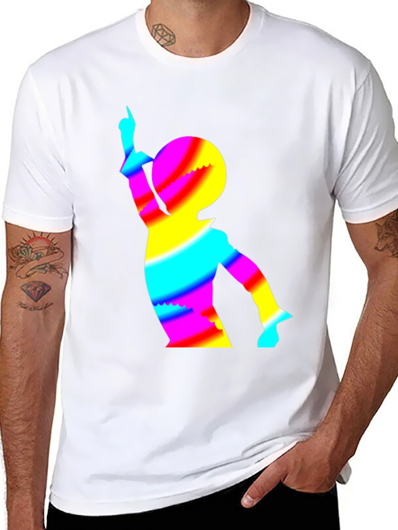 Retro Rainbow Dancer Graphic Tee