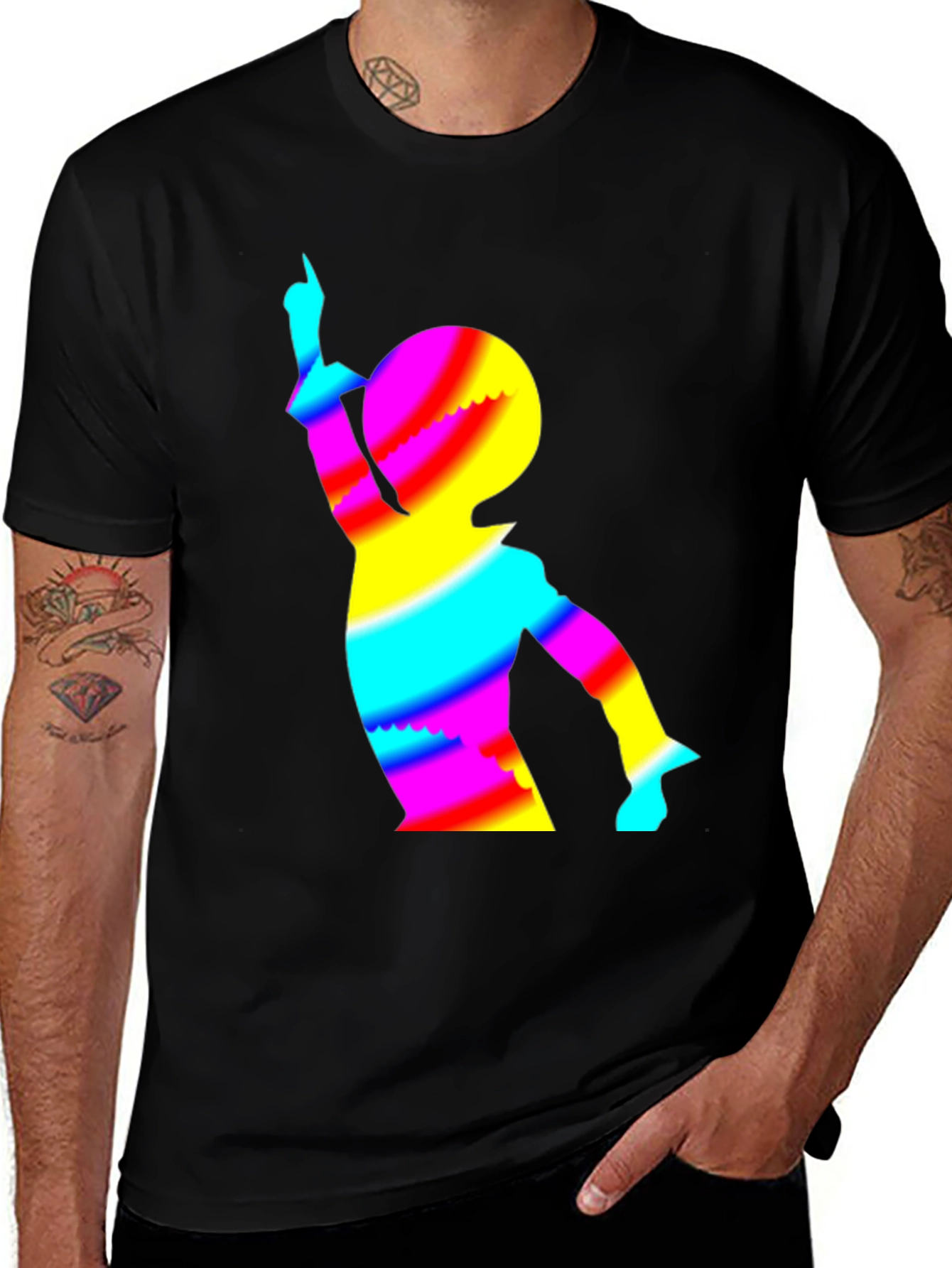 Retro Rainbow Dancer Graphic Tee