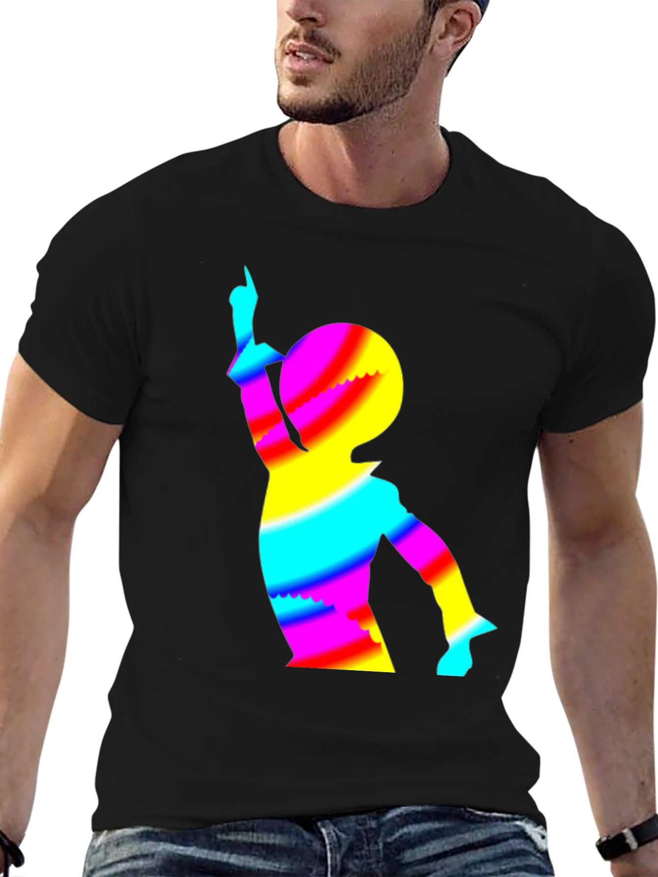 Retro Rainbow Dancer Graphic Tee
