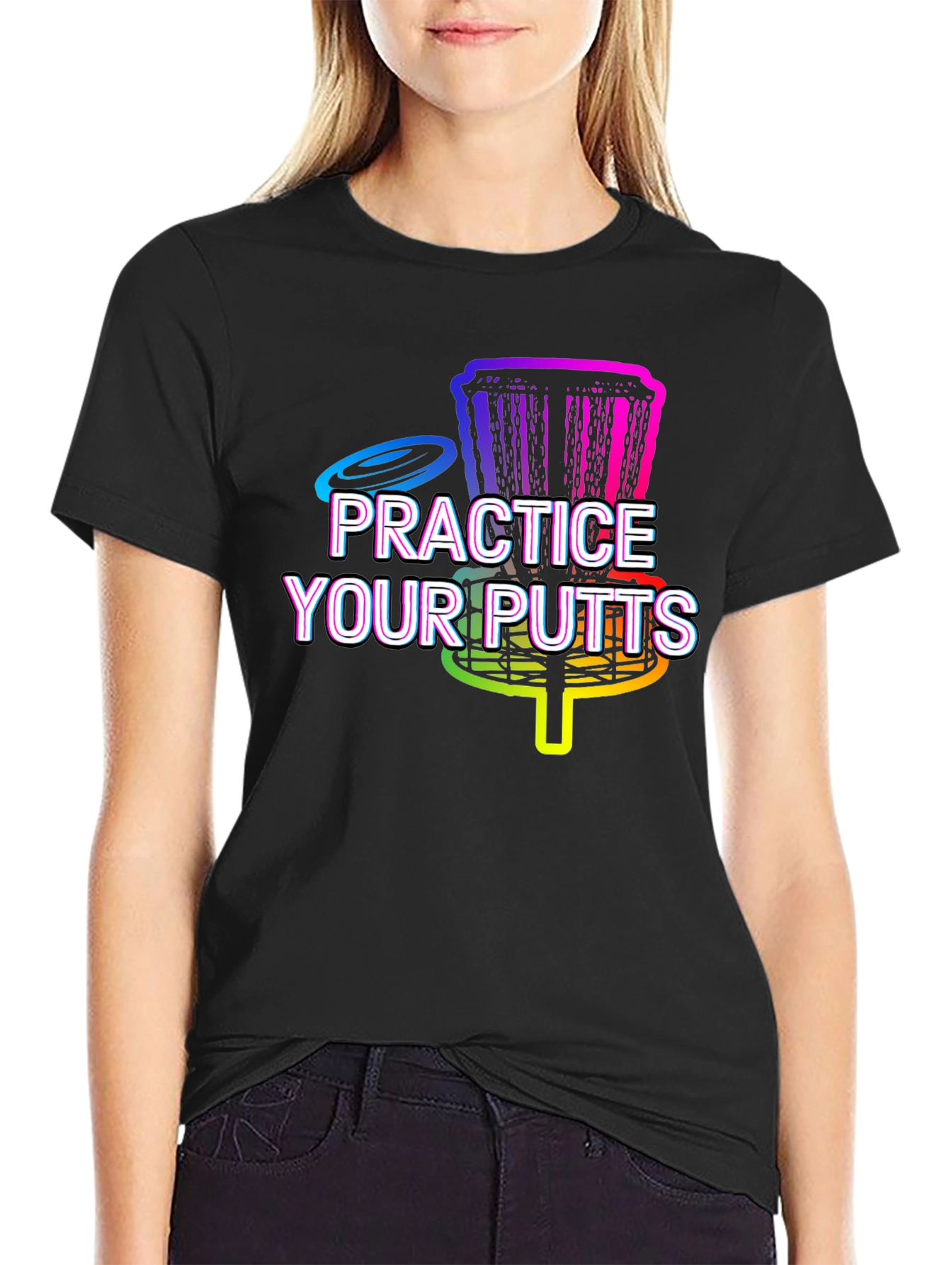 Practice Your Putts Disc Golf Graphic T-Shirt