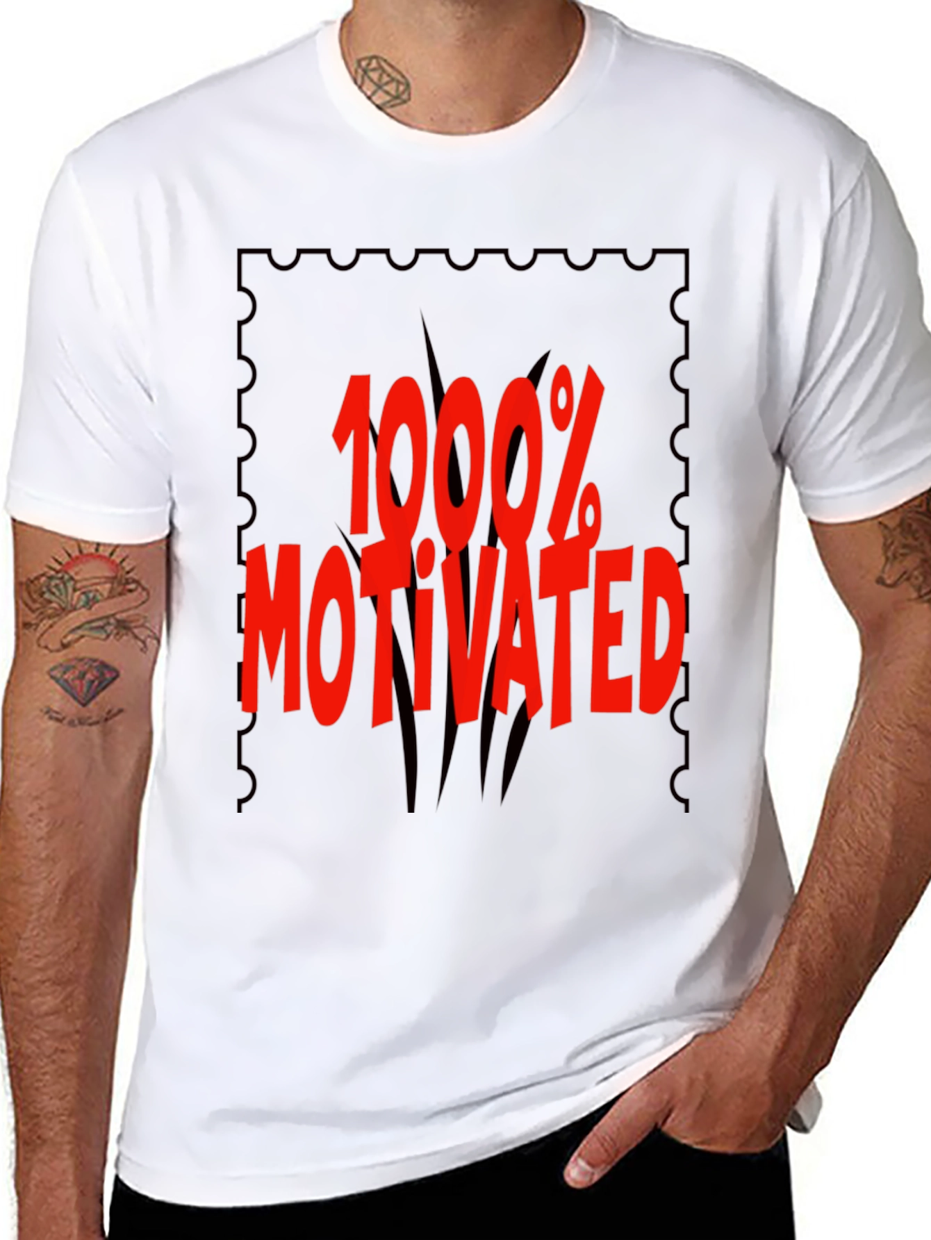 1000% Motivated Graphic Tee - Black