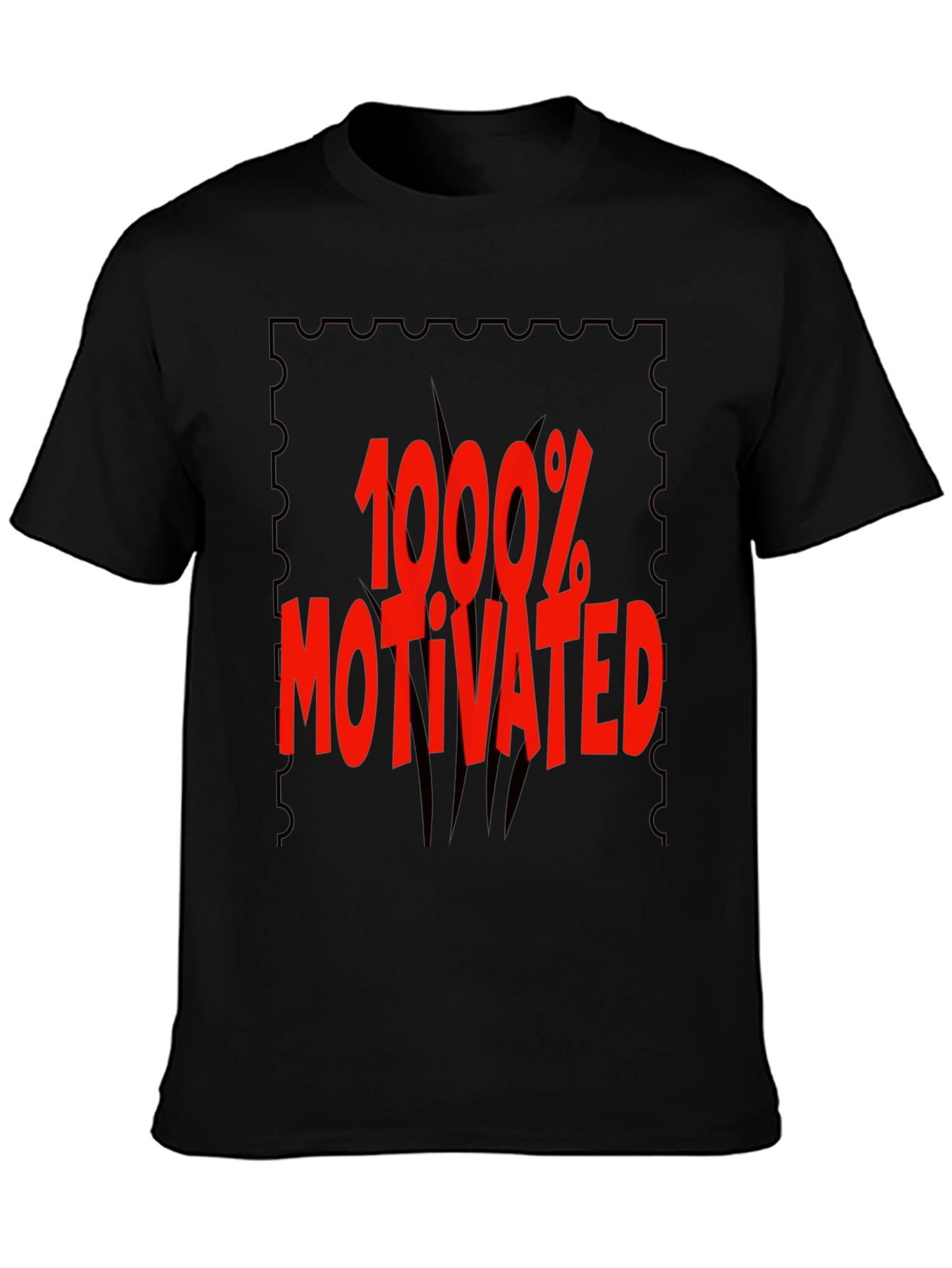 1000% Motivated Graphic Tee - Black