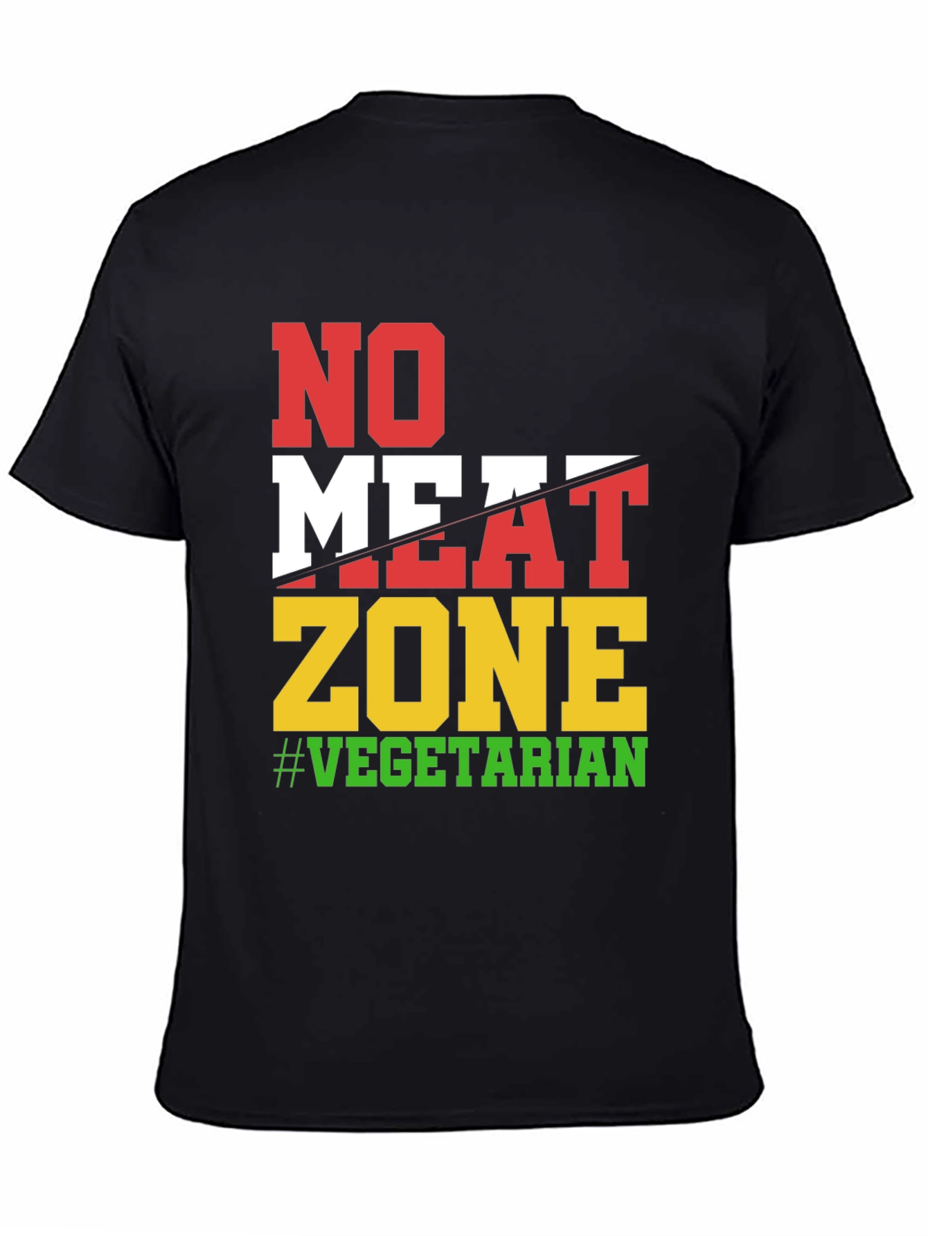 No Meat Zone Vegetarian Graphic T-Shirt