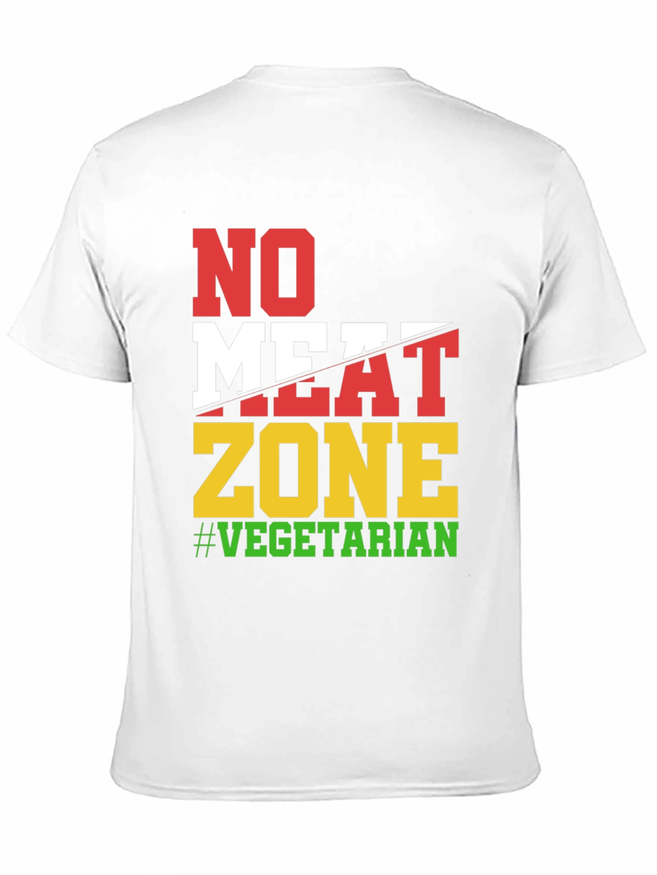 No Meat Zone Vegetarian Graphic T-Shirt