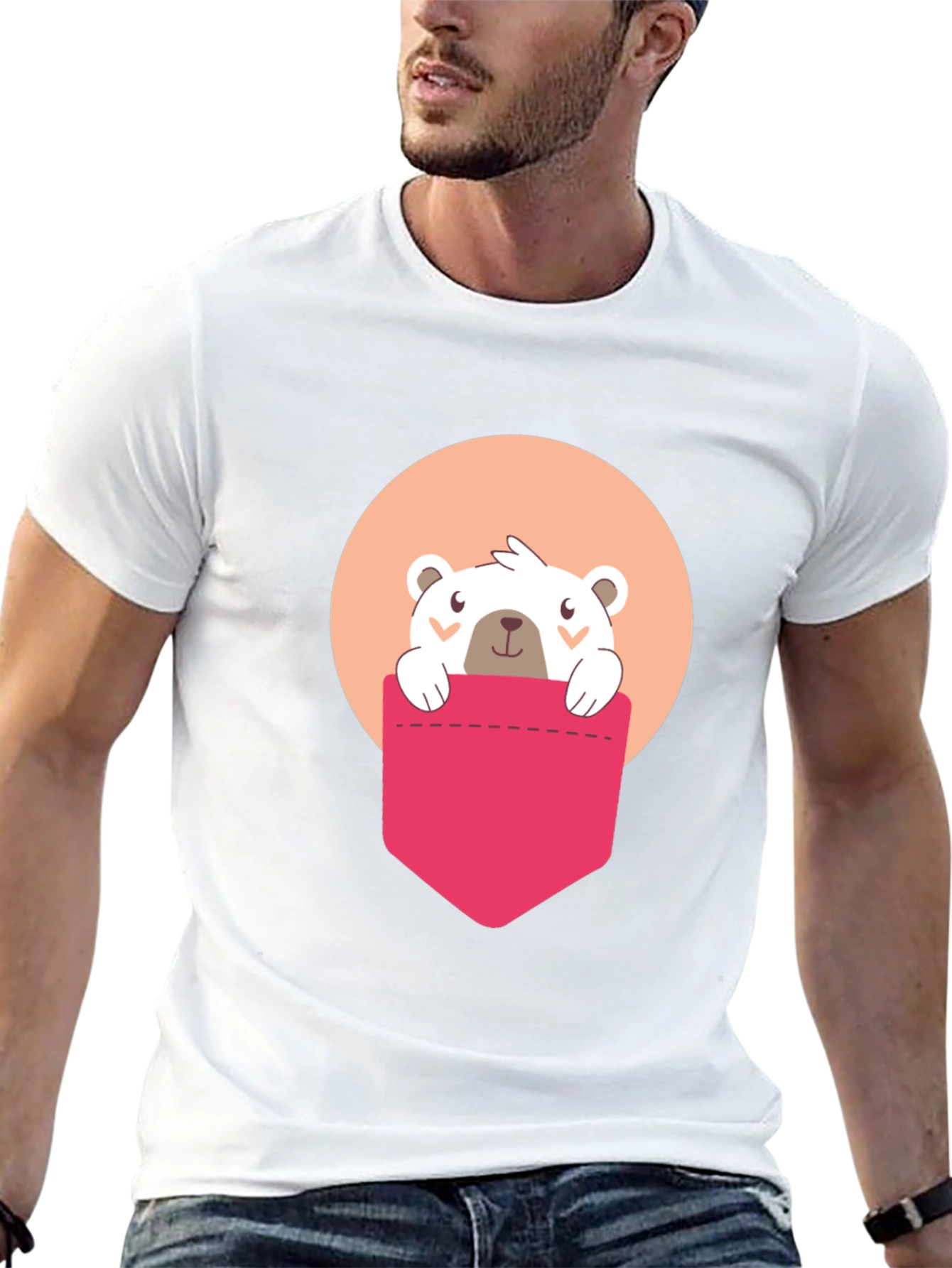 Cute Bear Pocket Graphic Tee