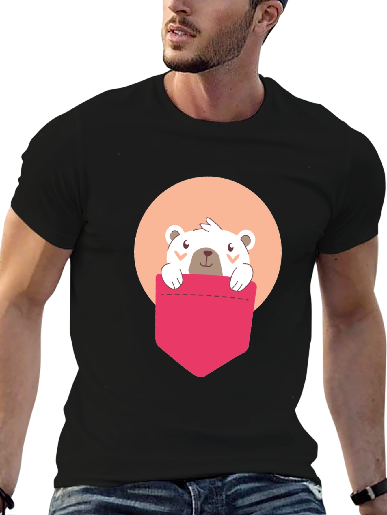 Cute Bear Pocket Graphic Tee