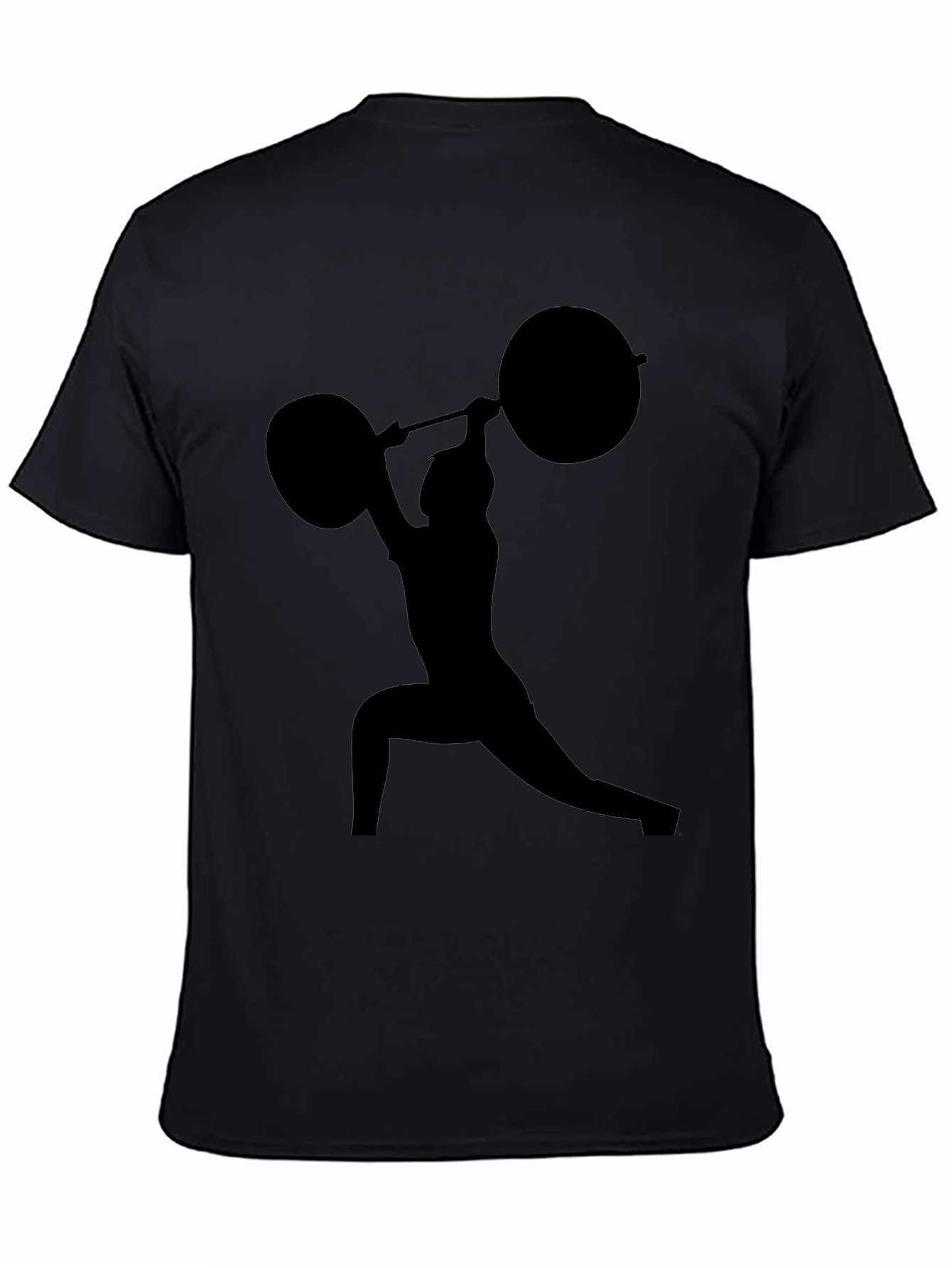 Weightlifting Silhouette Black T-Shirt