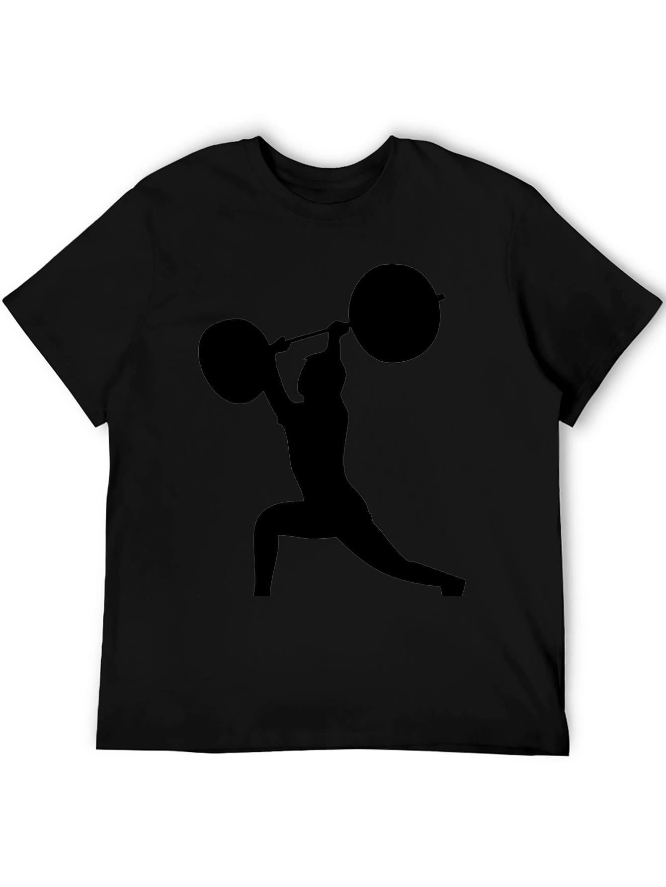 Weightlifting Silhouette Black T-Shirt