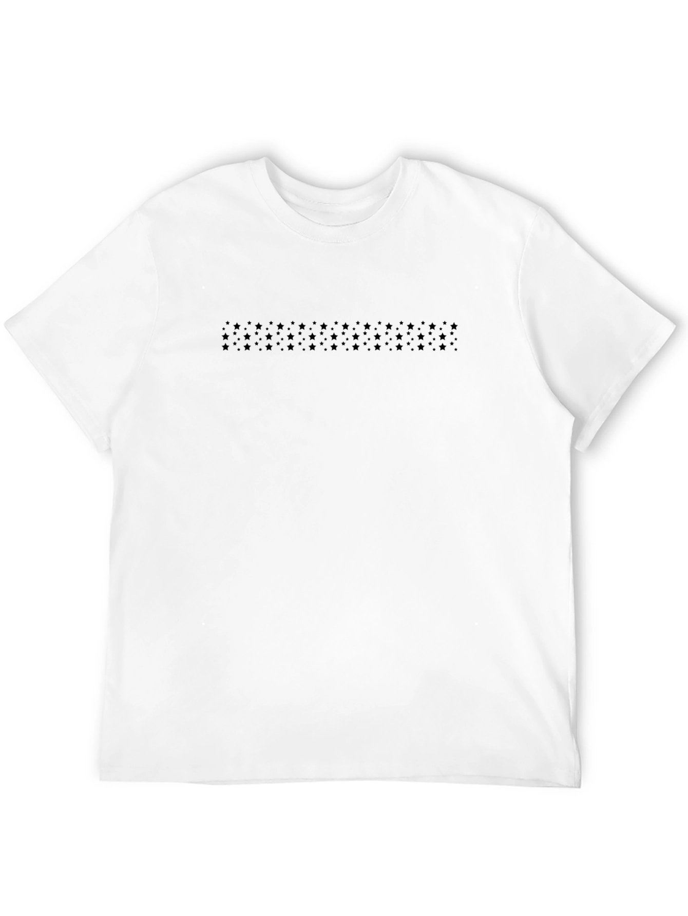 Modern Star Pattern Black T-Shirt