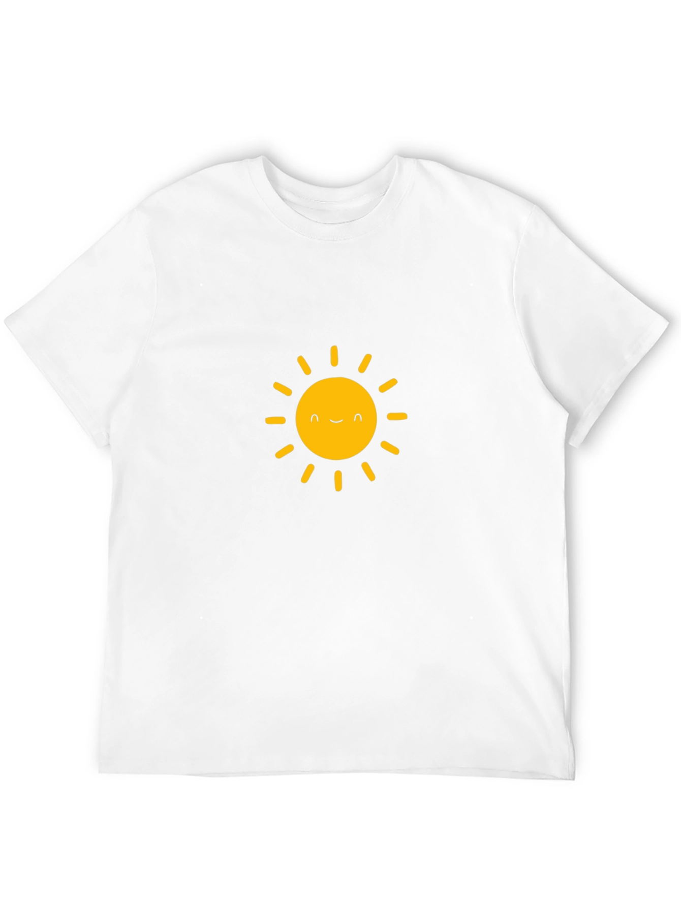 Happy Sun Graphic Tee - Black Cotton T-Shirt