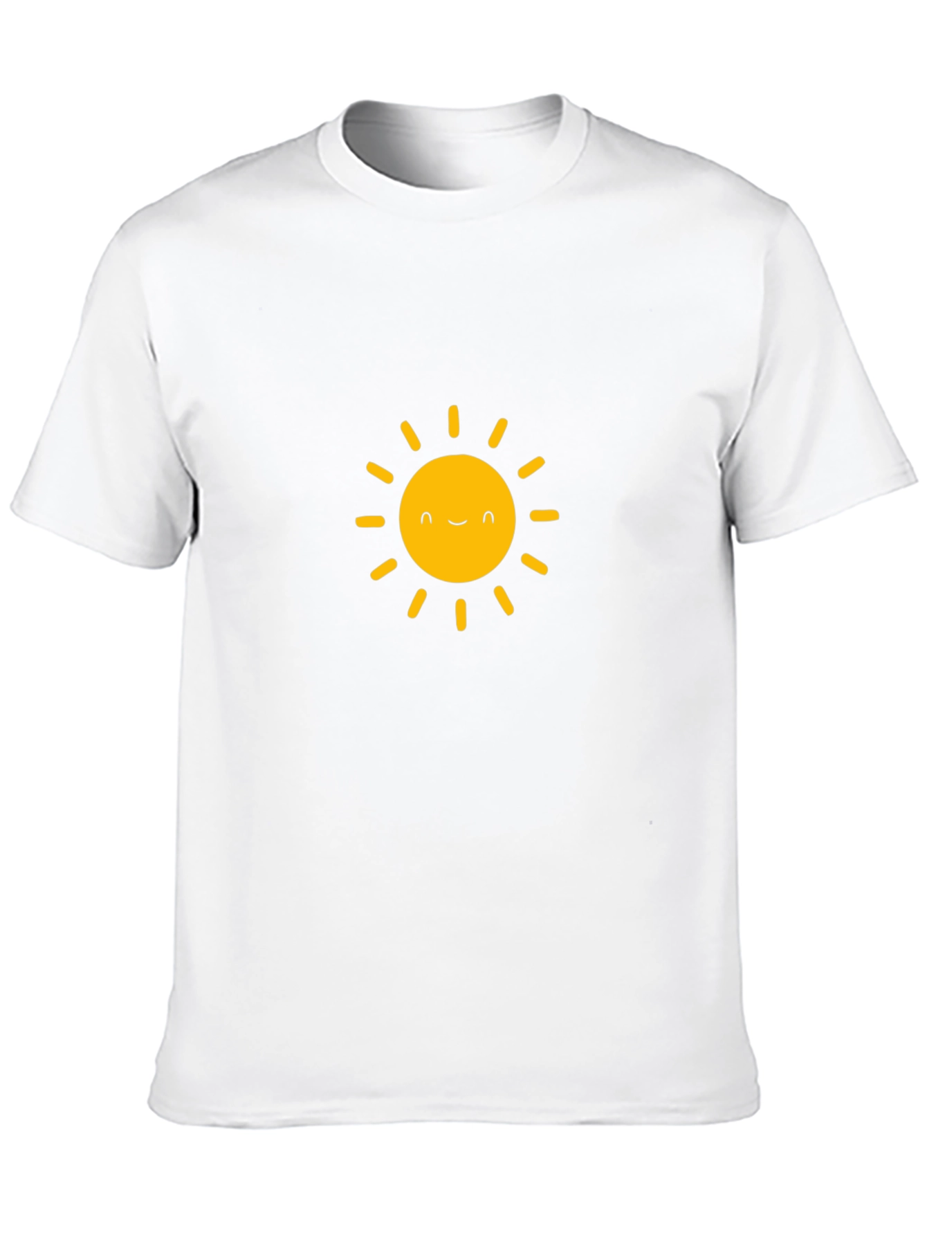Happy Sun Graphic Tee - Black Cotton T-Shirt