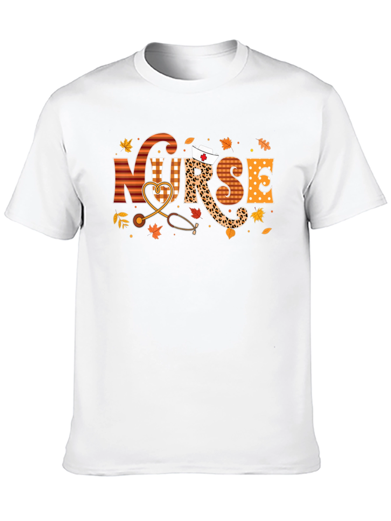 Nurse Autumn Graphic Tee - Stylish Fall Apparel