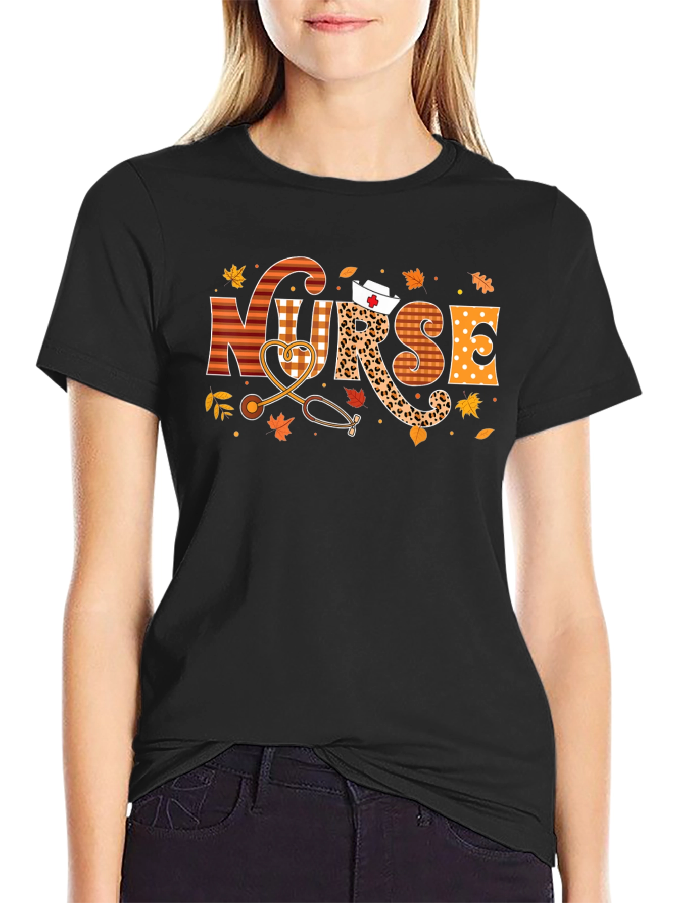 Nurse Autumn Graphic Tee - Stylish Fall Apparel