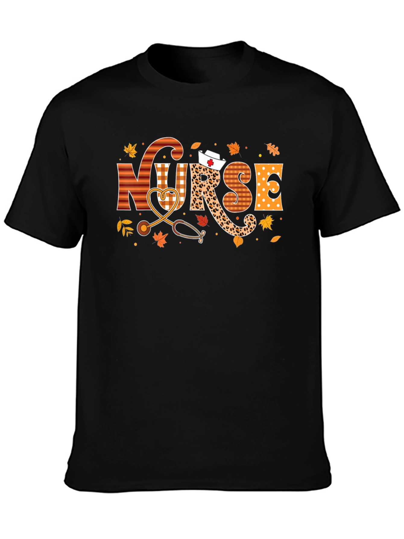 Nurse Autumn Graphic Tee - Stylish Fall Apparel