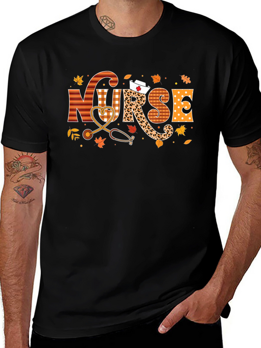 Nurse Autumn Graphic Tee - Stylish Fall Apparel