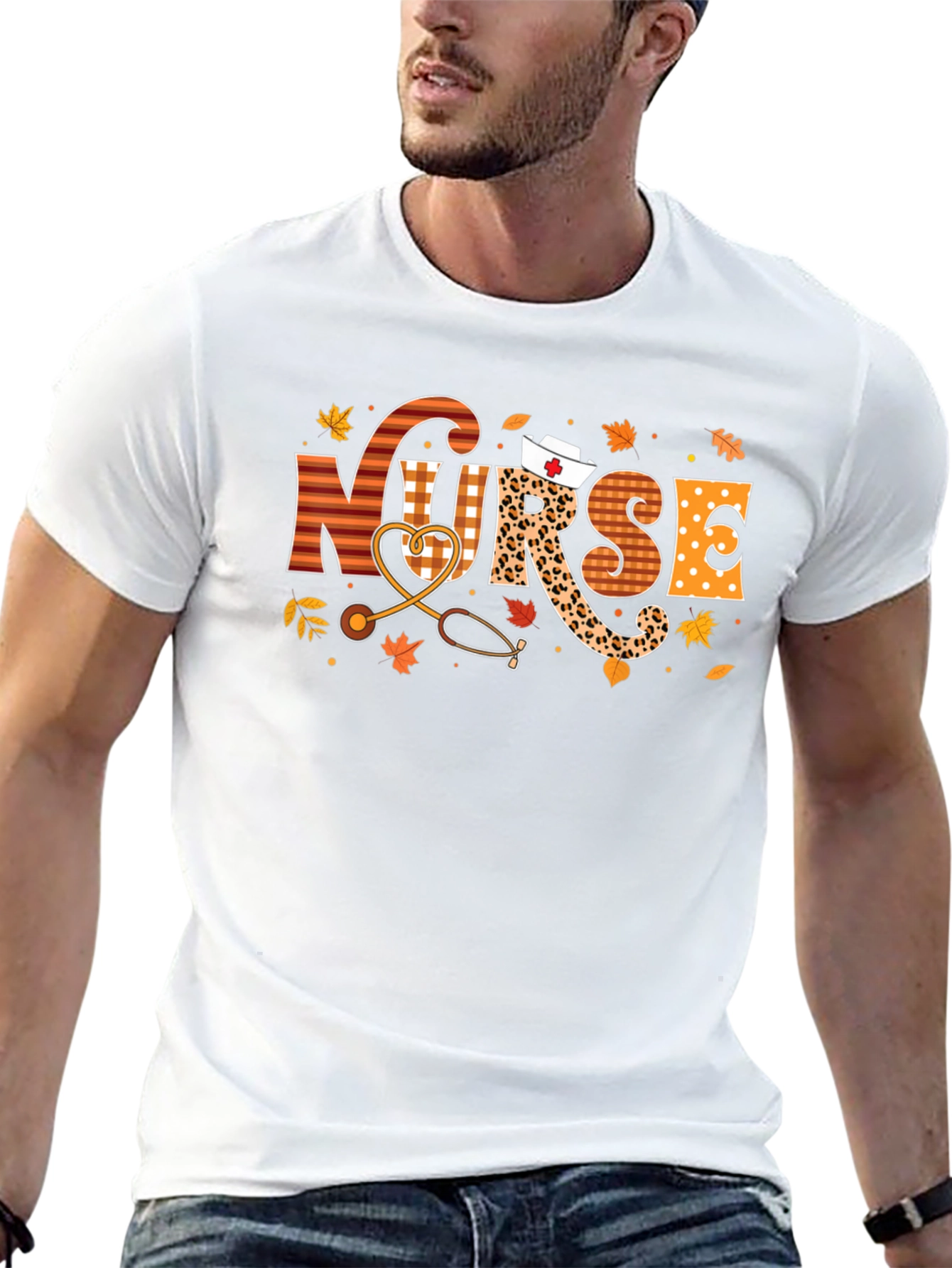 Nurse Autumn Graphic Tee - Stylish Fall Apparel