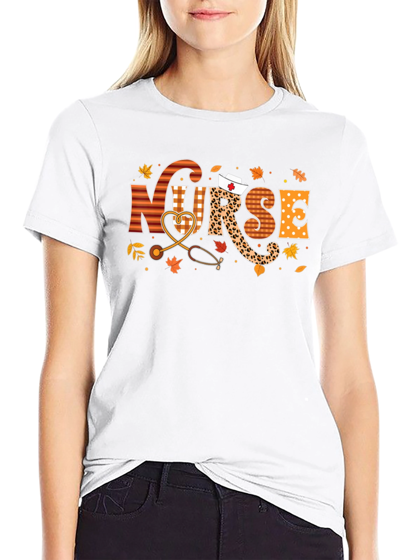 Nurse Autumn Graphic Tee - Stylish Fall Apparel