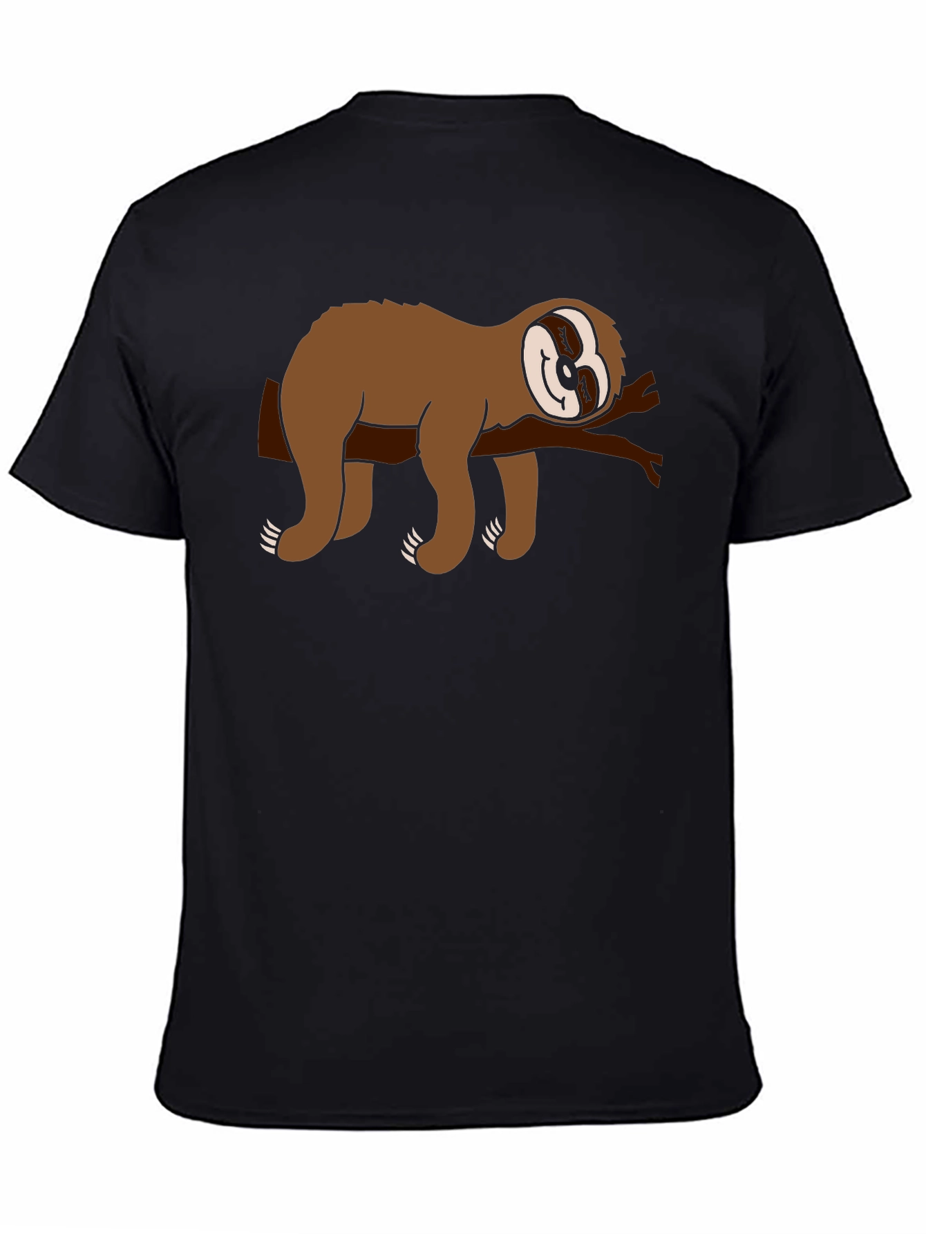 Chill Sloth Graphic Tee - Comfy Black T-Shirt