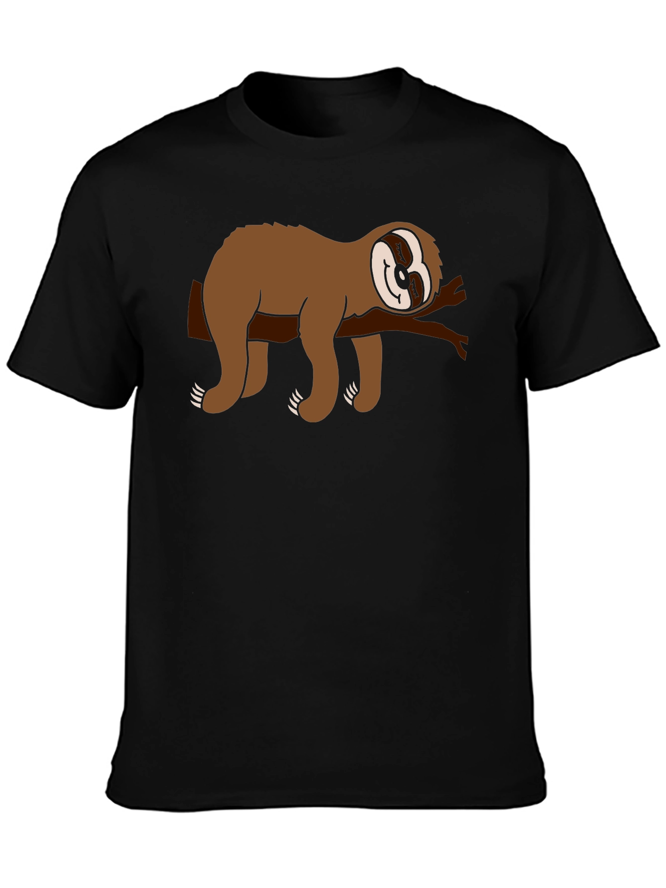 Chill Sloth Graphic Tee - Comfy Black T-Shirt