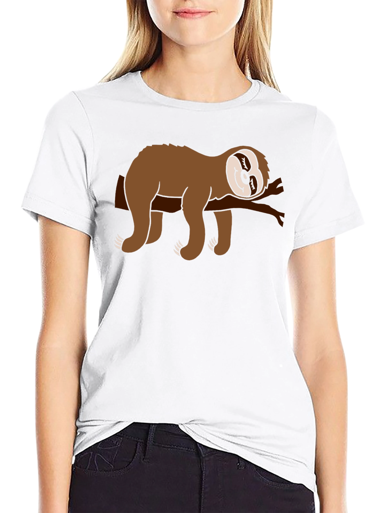 Chill Sloth Graphic Tee - Comfy Black T-Shirt