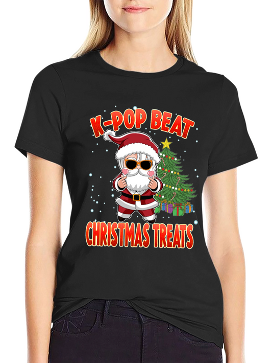 K-Pop Beat Christmas Treats Santa T-Shirt