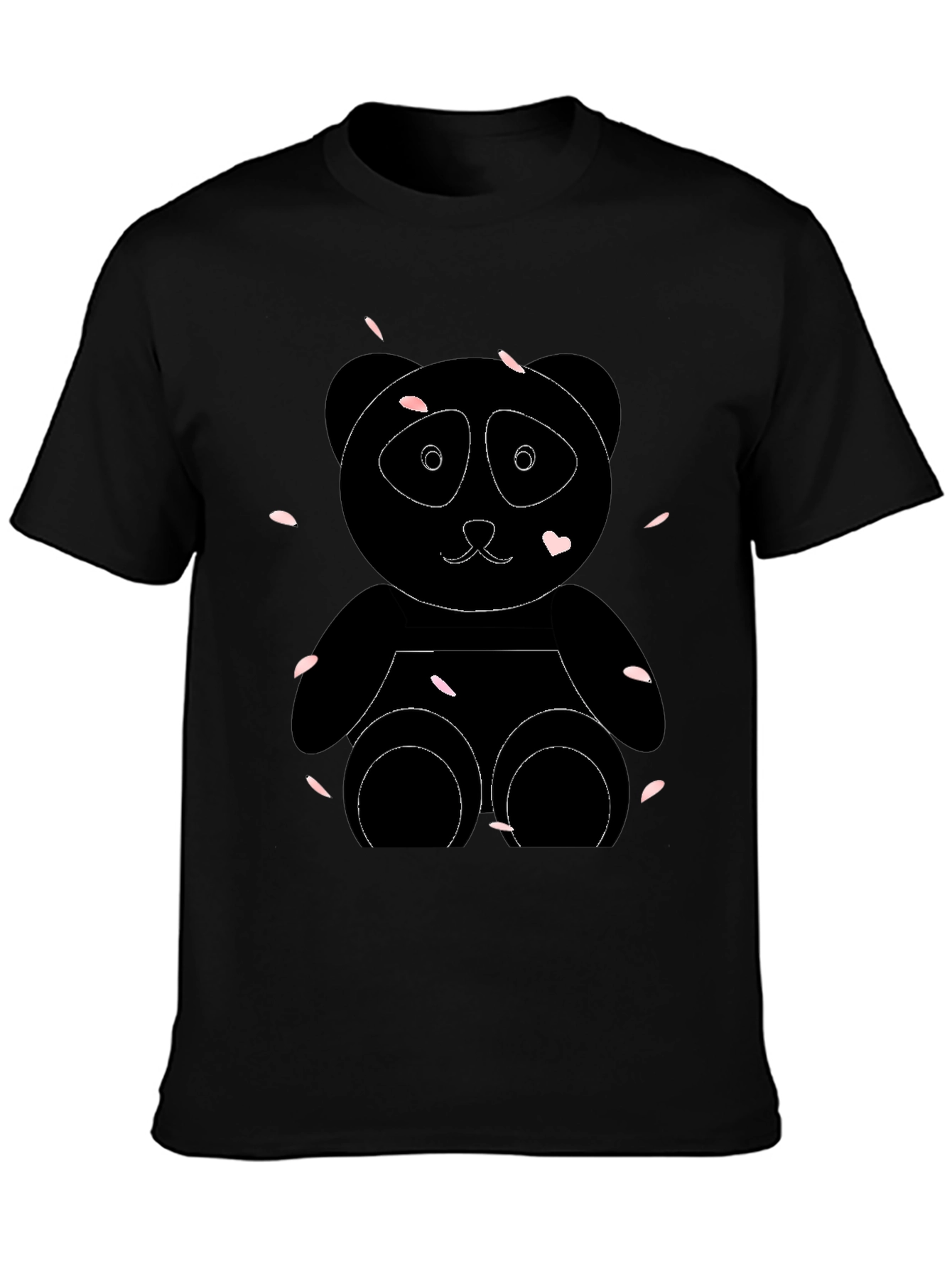 Black Panda Bear Graphic Tee