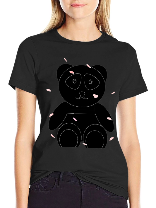 Black Panda Bear Graphic Tee