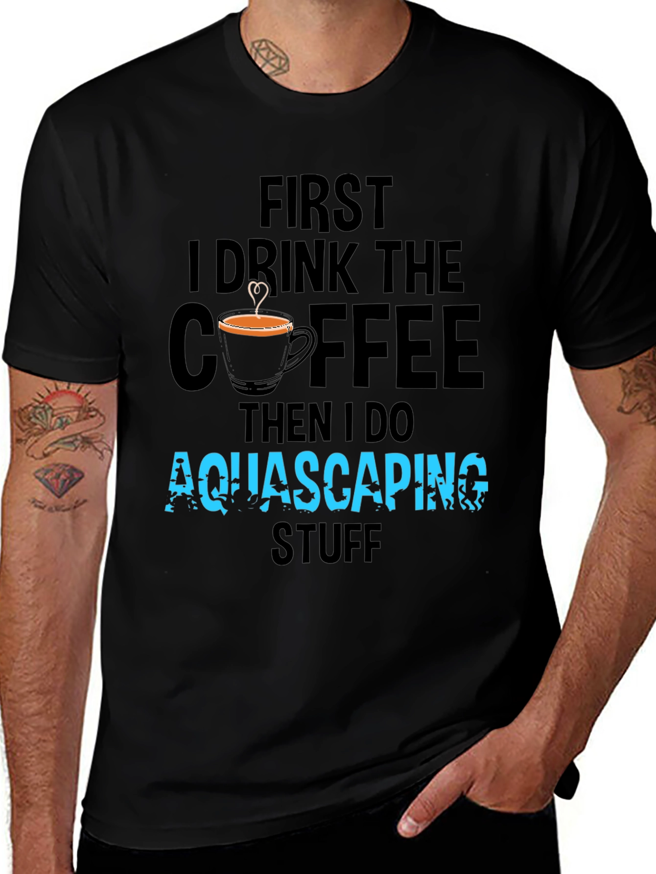 Aquascaping Coffee T-Shirt - Drink Coffee Do Aquascaping