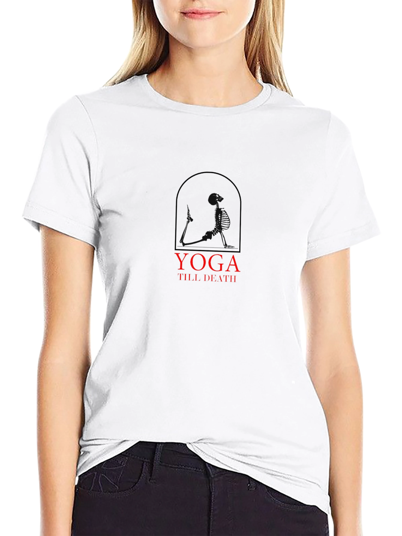 Yoga Till Death Black Graphic Tee