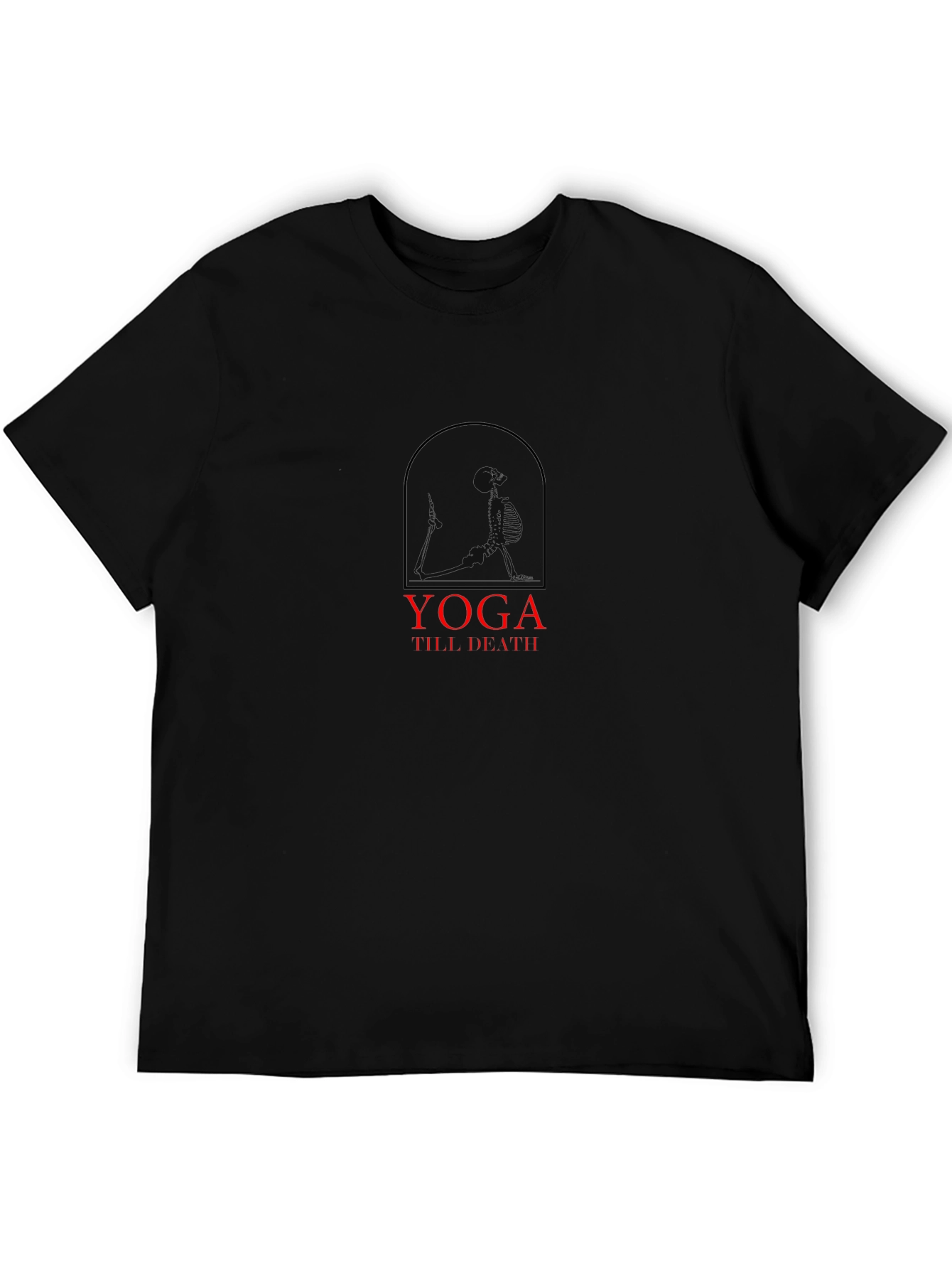 Yoga Till Death Black Graphic Tee