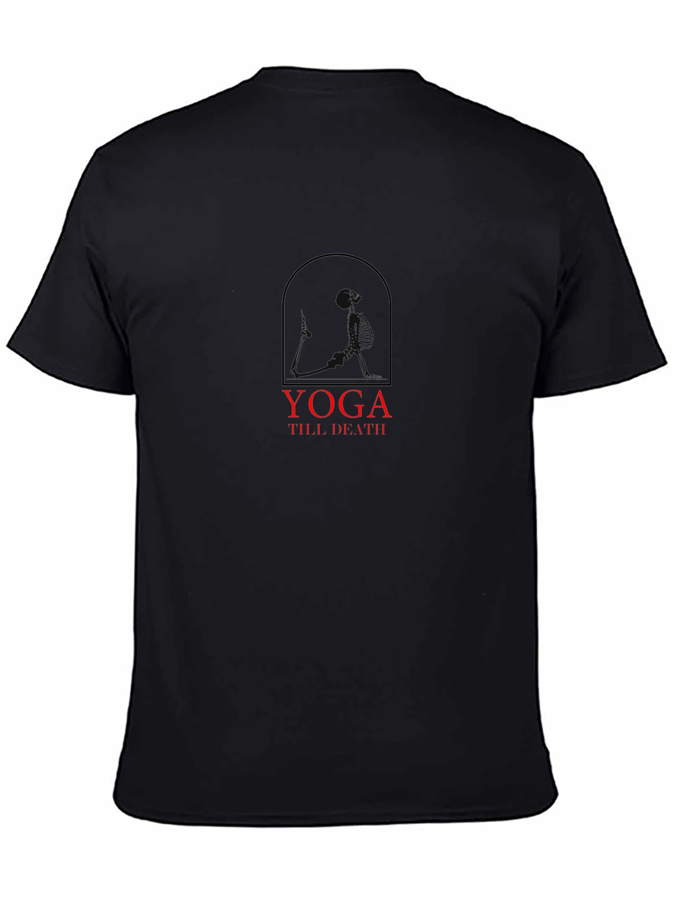 Yoga Till Death Black Graphic Tee