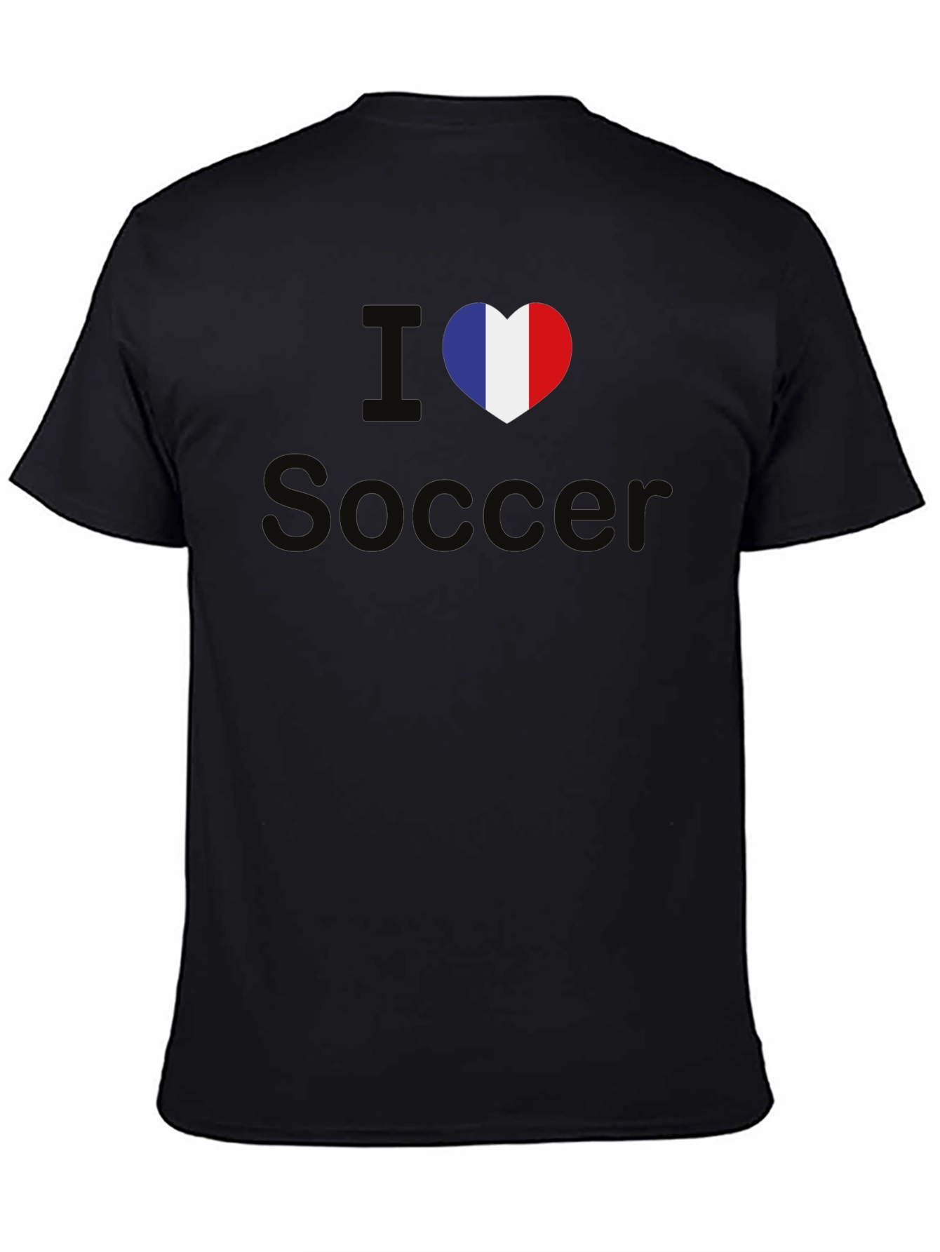 I Love Soccer France Flag Heart T-Shirt
