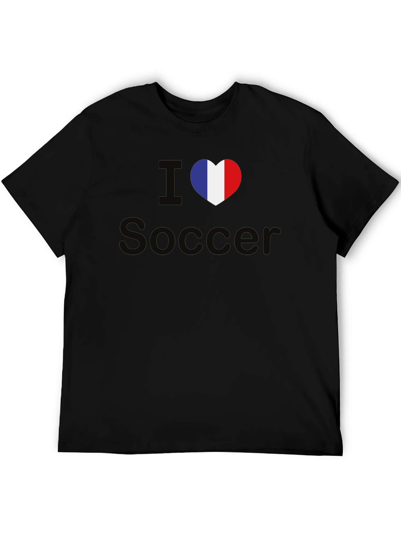 I Love Soccer France Flag Heart T-Shirt