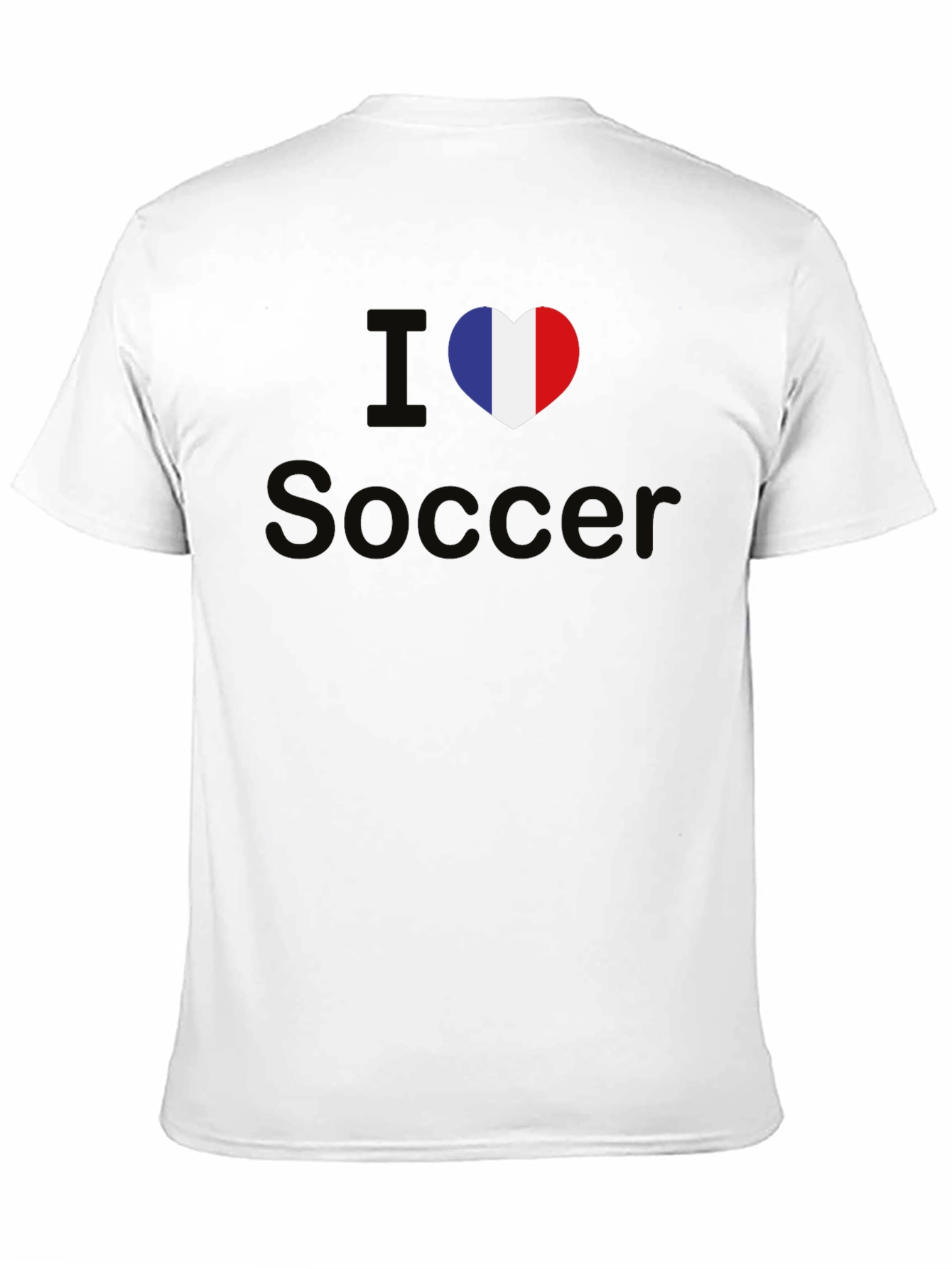 I Love Soccer France Flag Heart T-Shirt