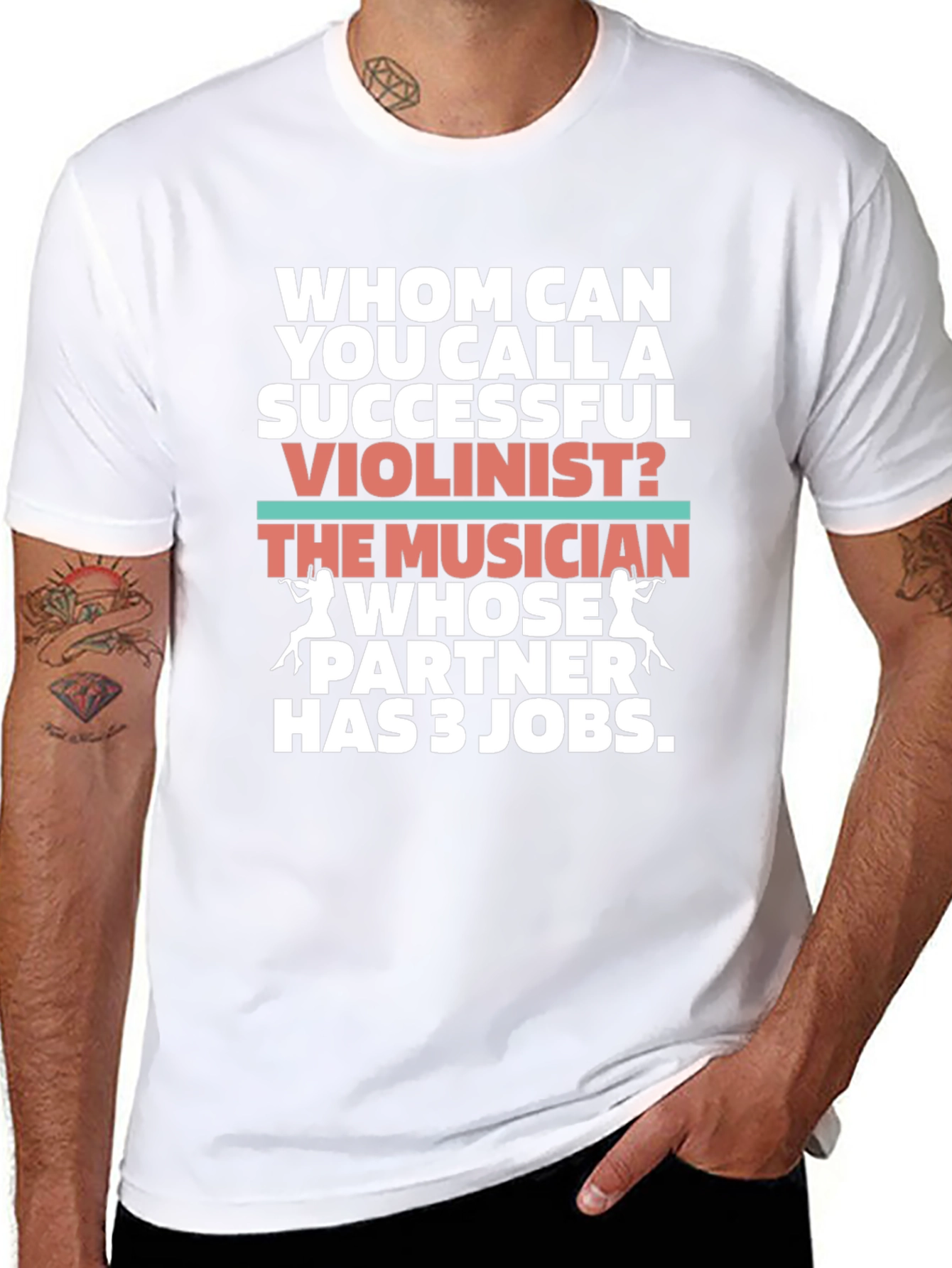 Humorous Musician T-Shirt - Partner Has 3 Jobs