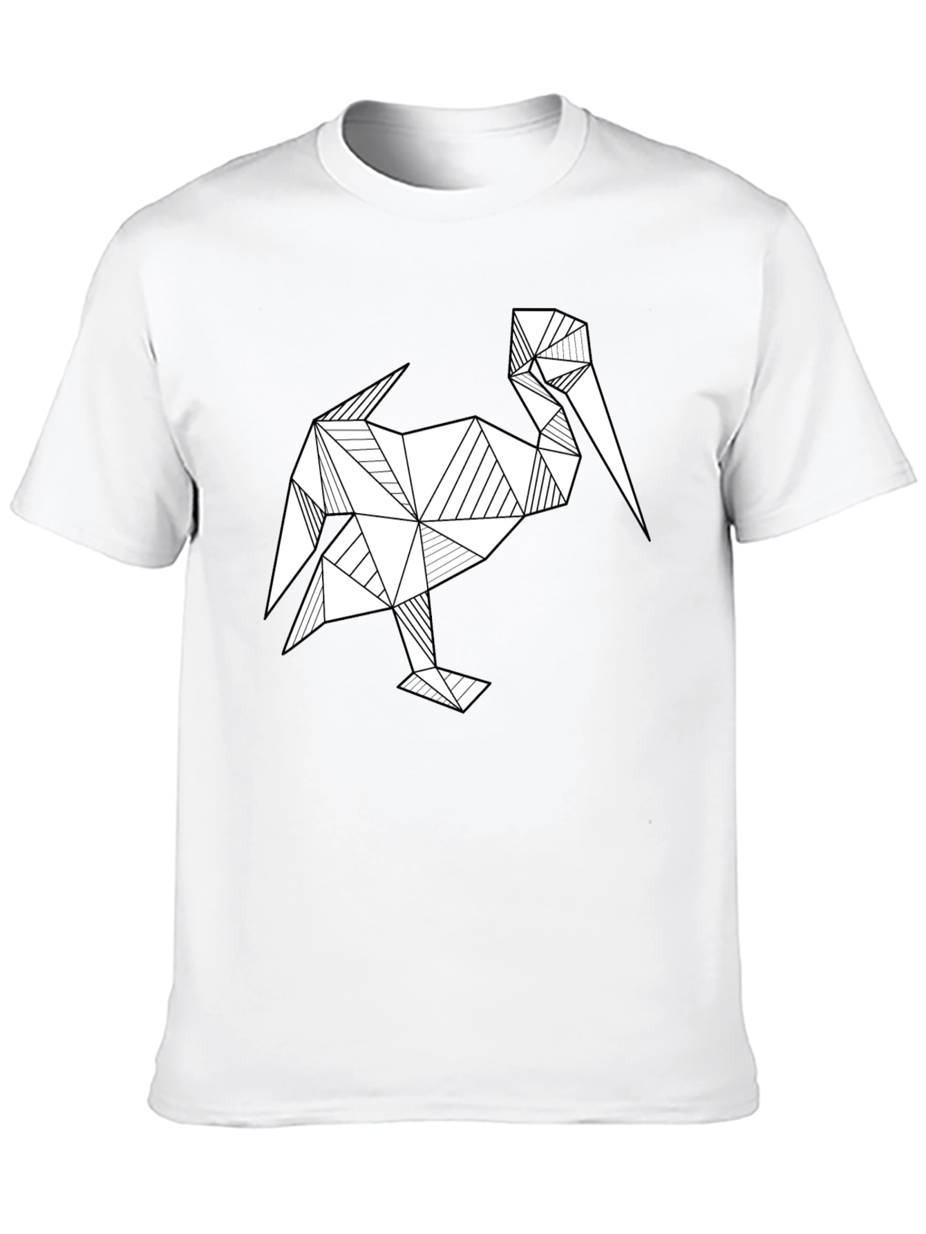 Geometric Pelican Graphic T-Shirt