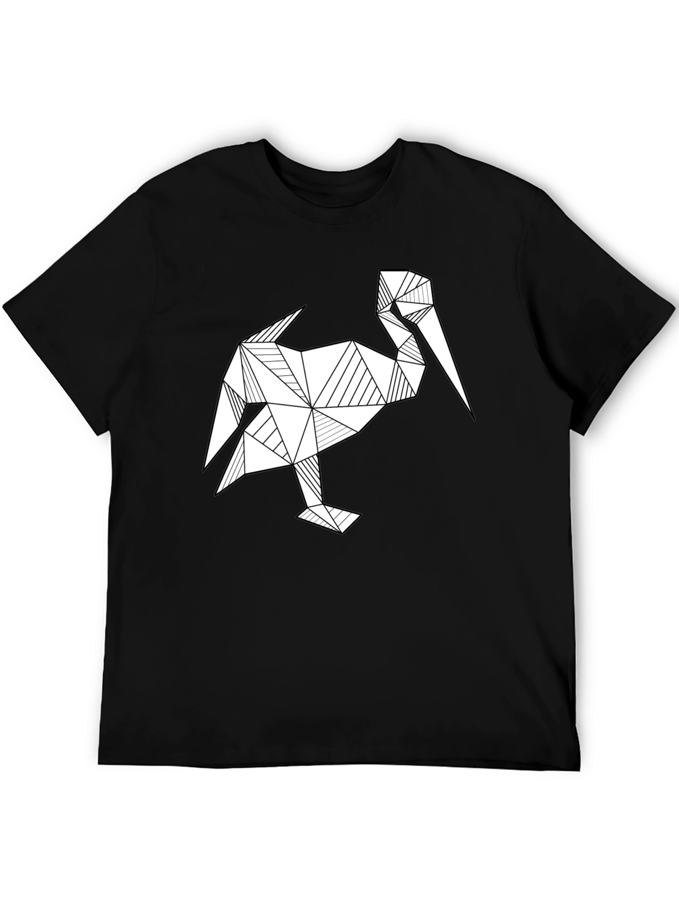 Geometric Pelican Graphic T-Shirt