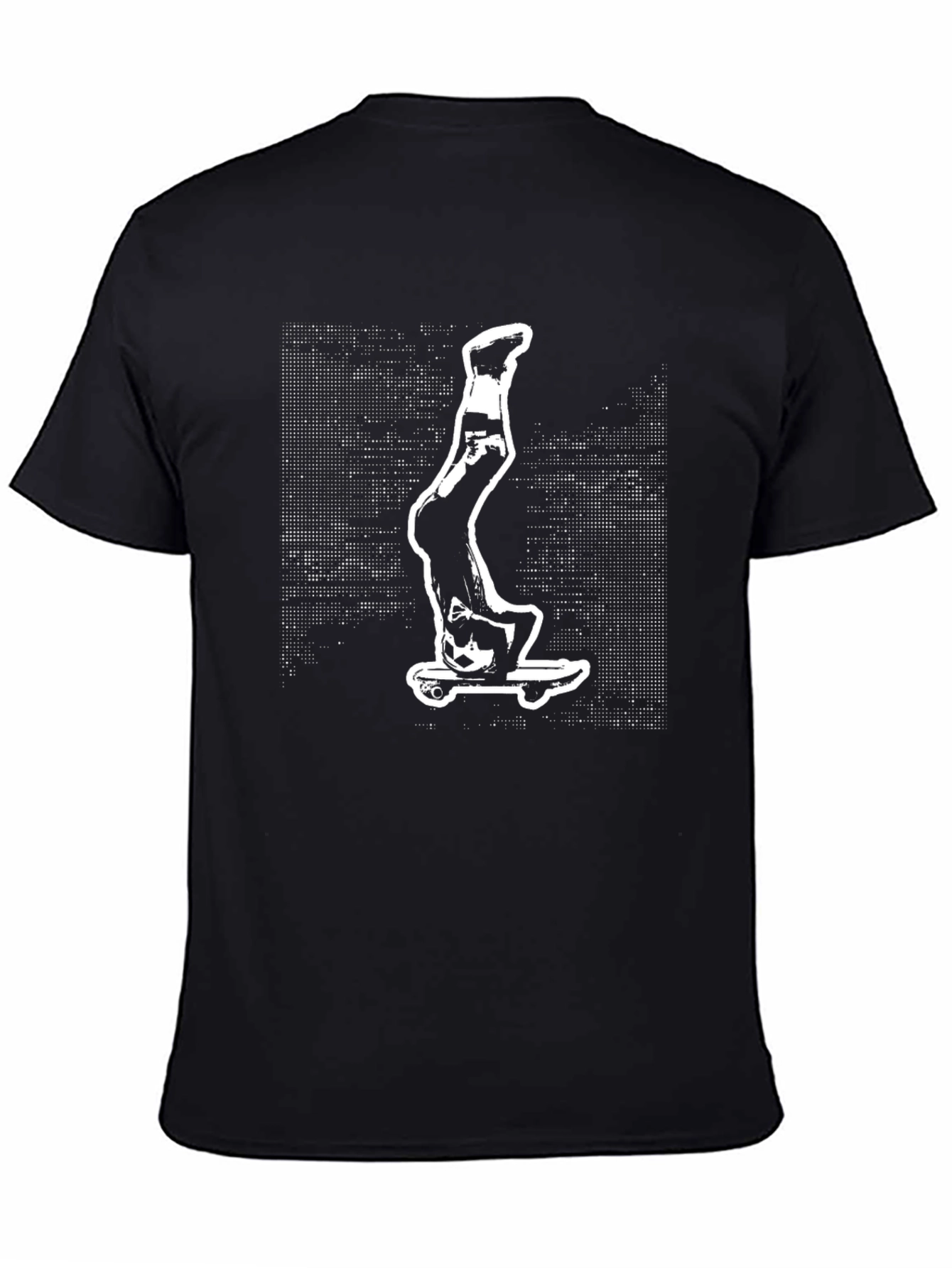 Skateboard Headstand Graphic Tee - Black