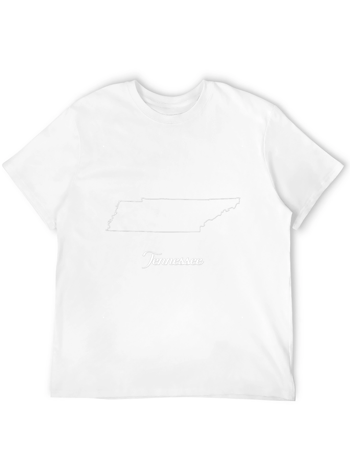 Tennessee Outline Graphic Tee - Black Cotton T-Shirt