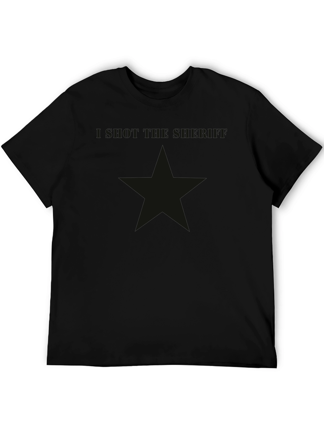 Mens Solid Black Crew Neck T-Shirt Casual Wear