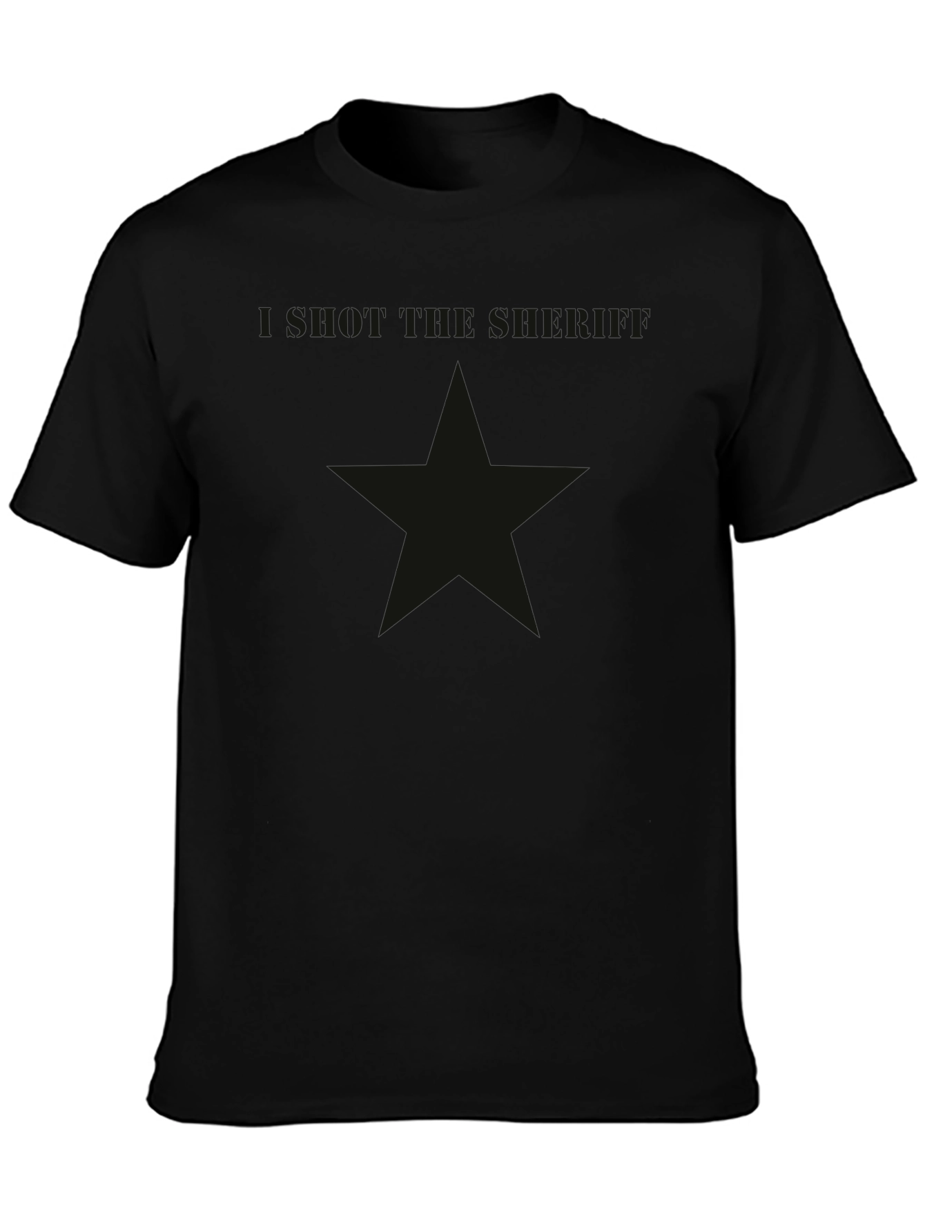Mens Solid Black Crew Neck T-Shirt Casual Wear