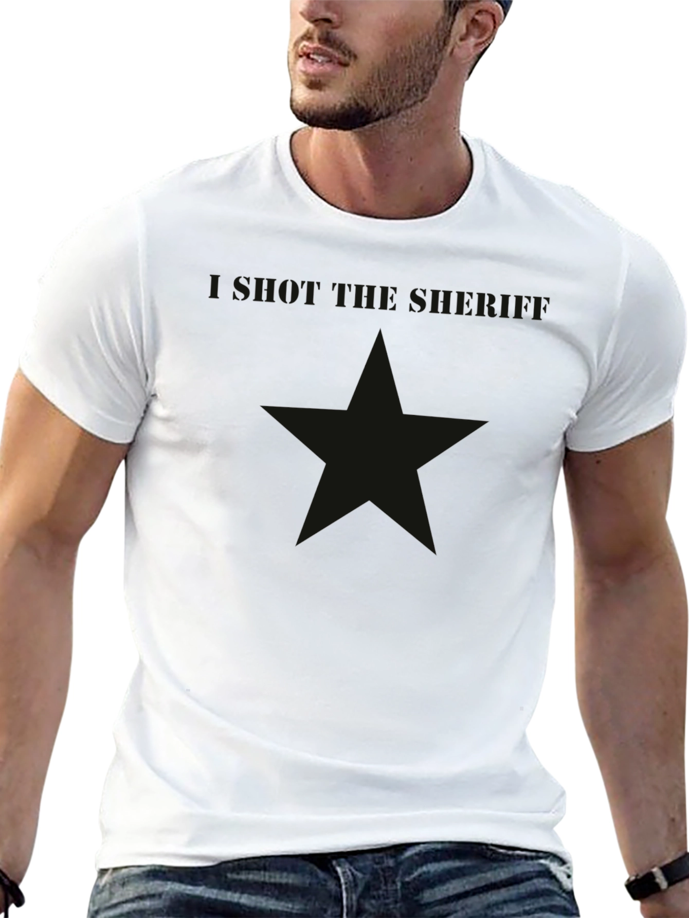 Mens Solid Black Crew Neck T-Shirt Casual Wear