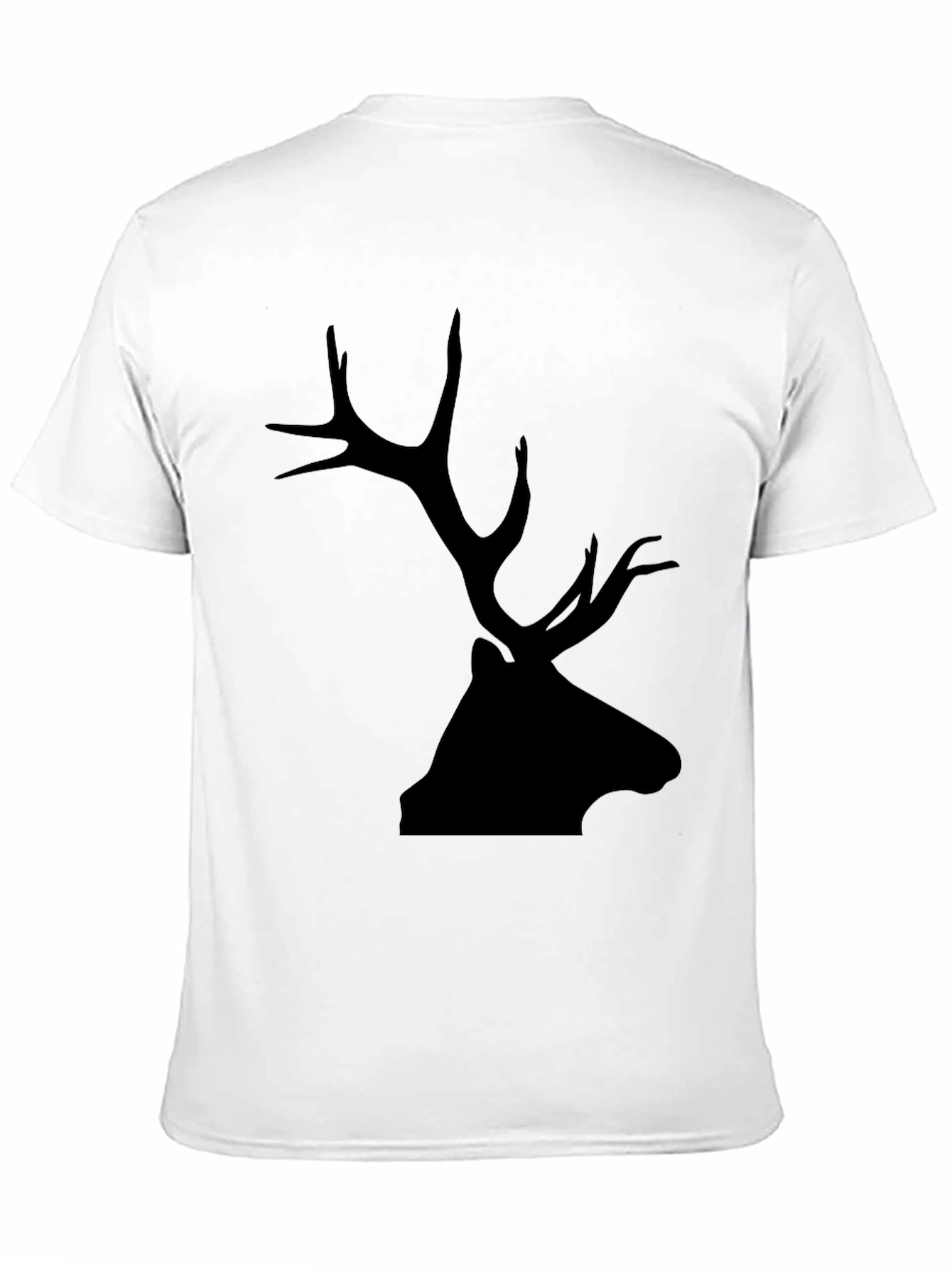Mens Black Deer Silhouette Graphic T-Shirt