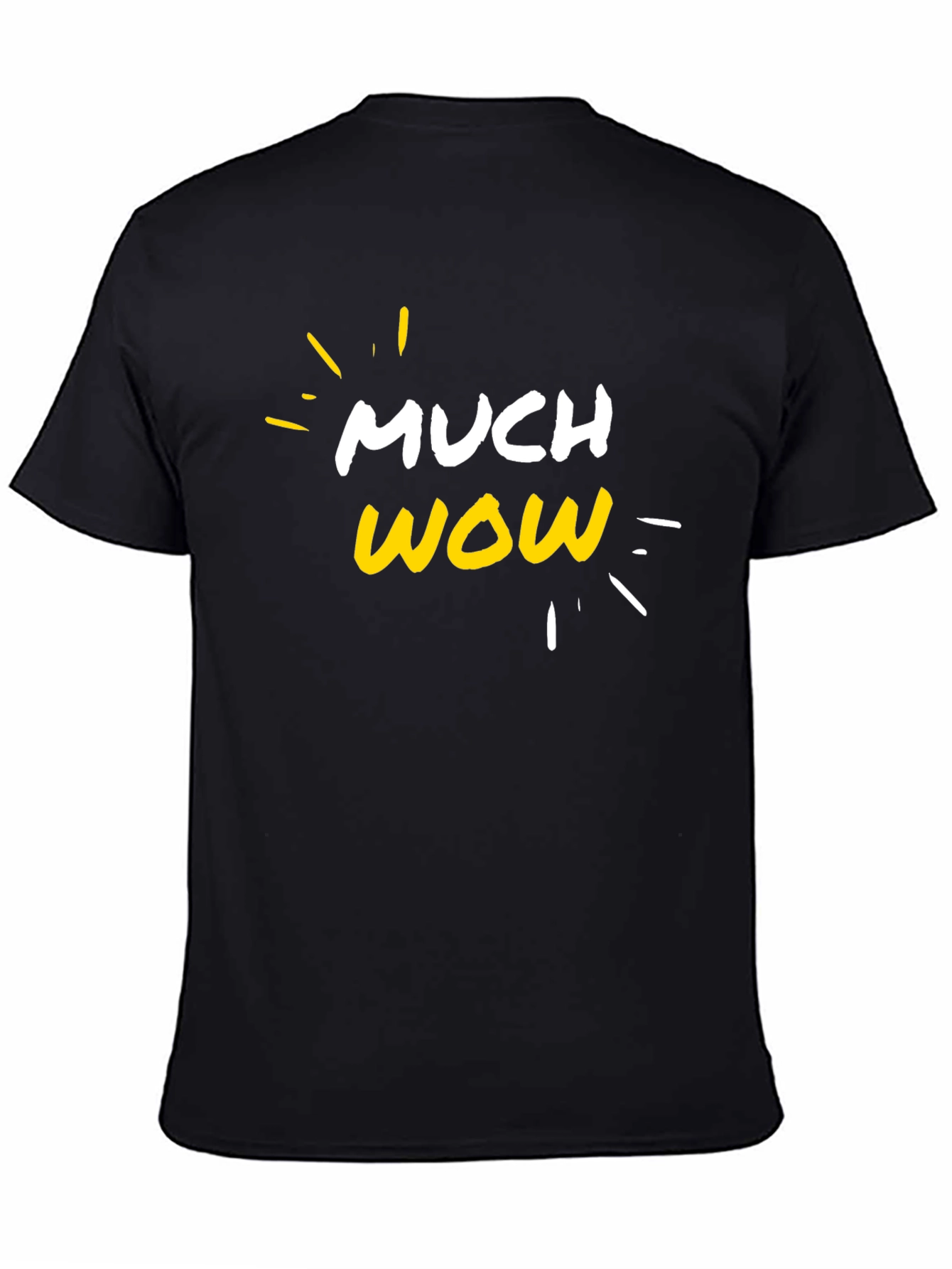 Much Wow Graphic T-Shirt - Casual Black Tee