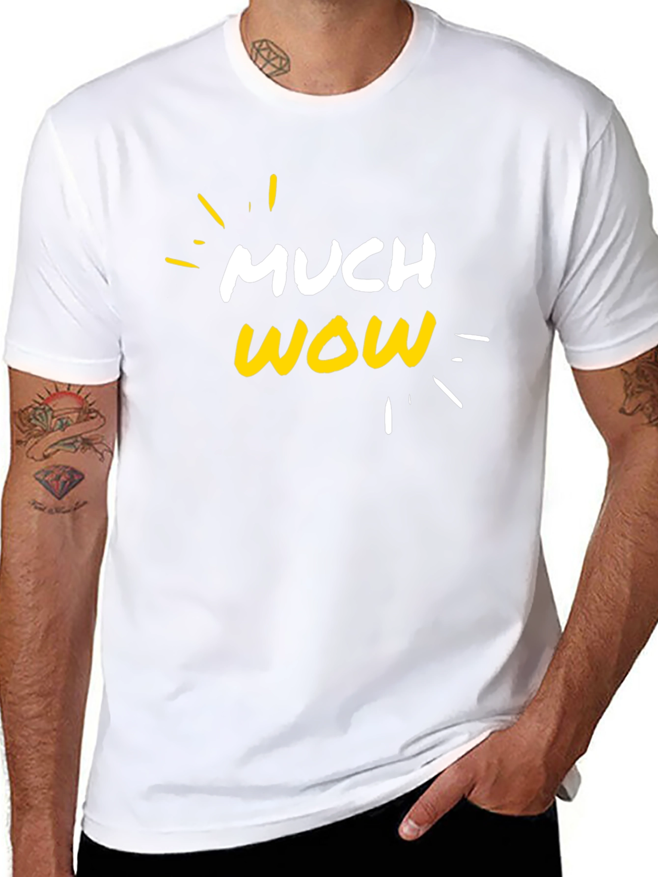 Much Wow Graphic T-Shirt - Casual Black Tee