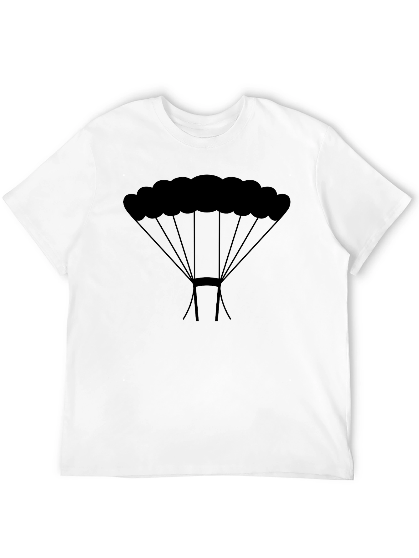 Black Parachute Graphic Tee - Skydiving Apparel