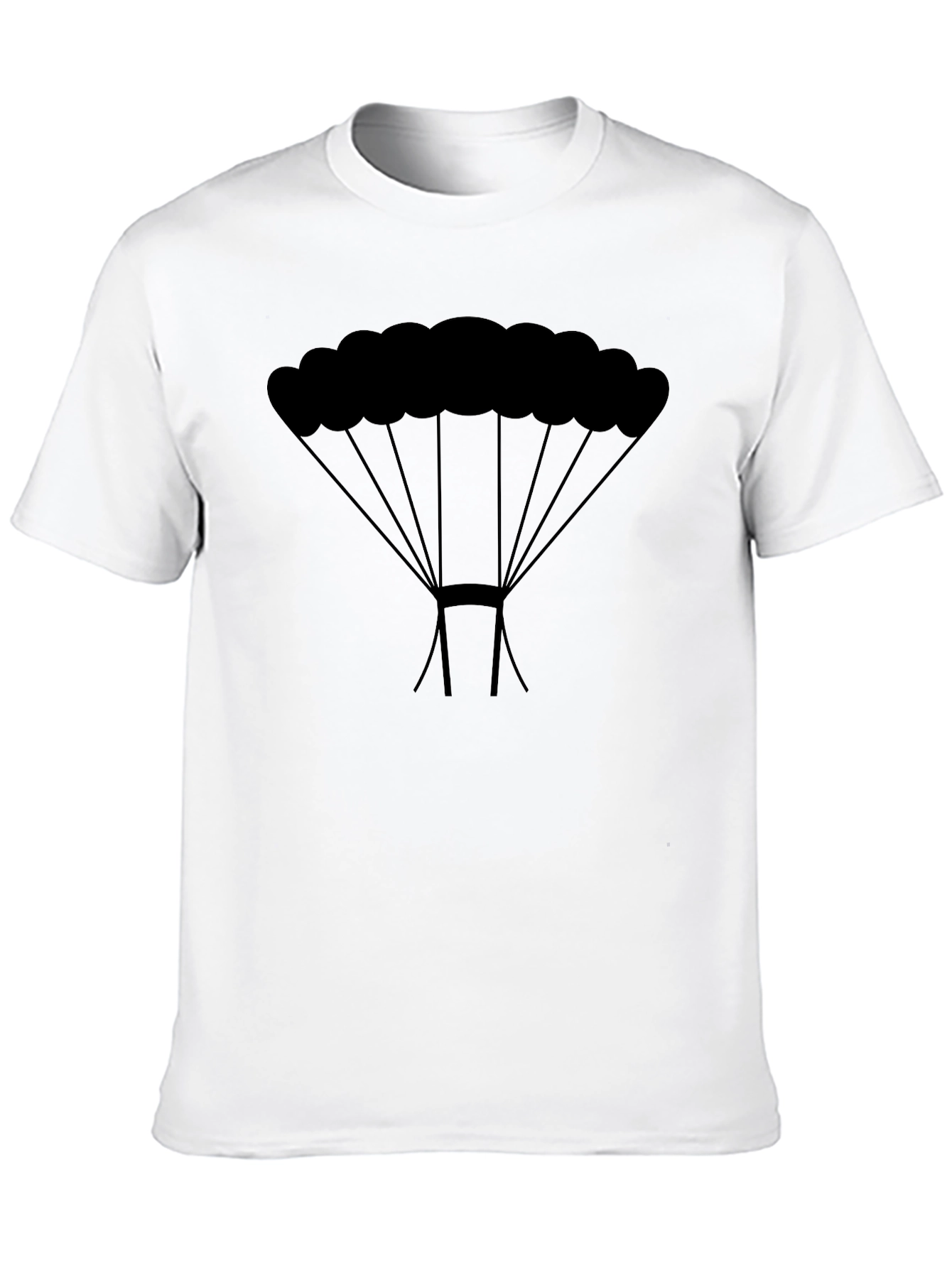 Black Parachute Graphic Tee - Skydiving Apparel